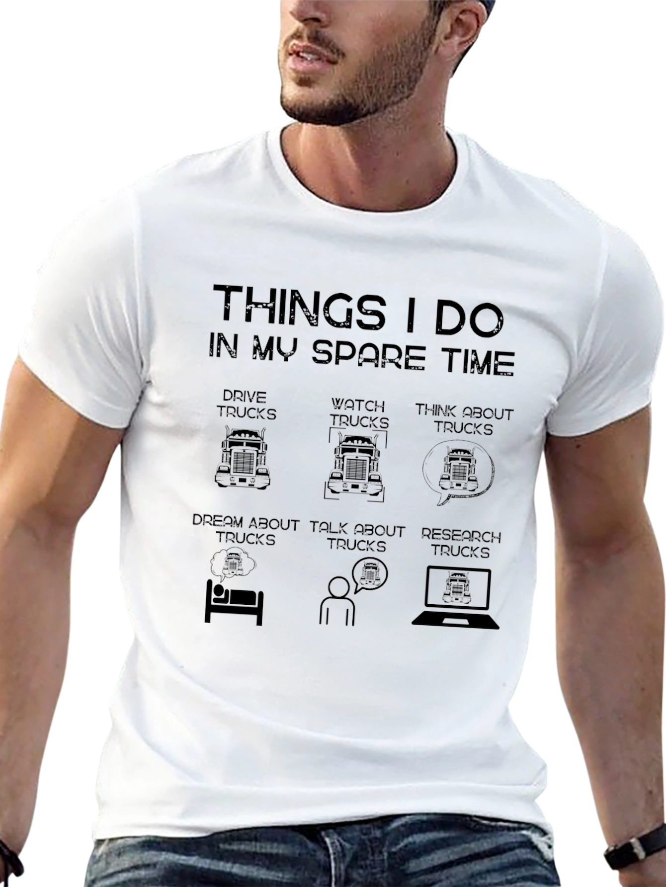 Truck Lover T-Shirt: Spare Time Truck Obsession