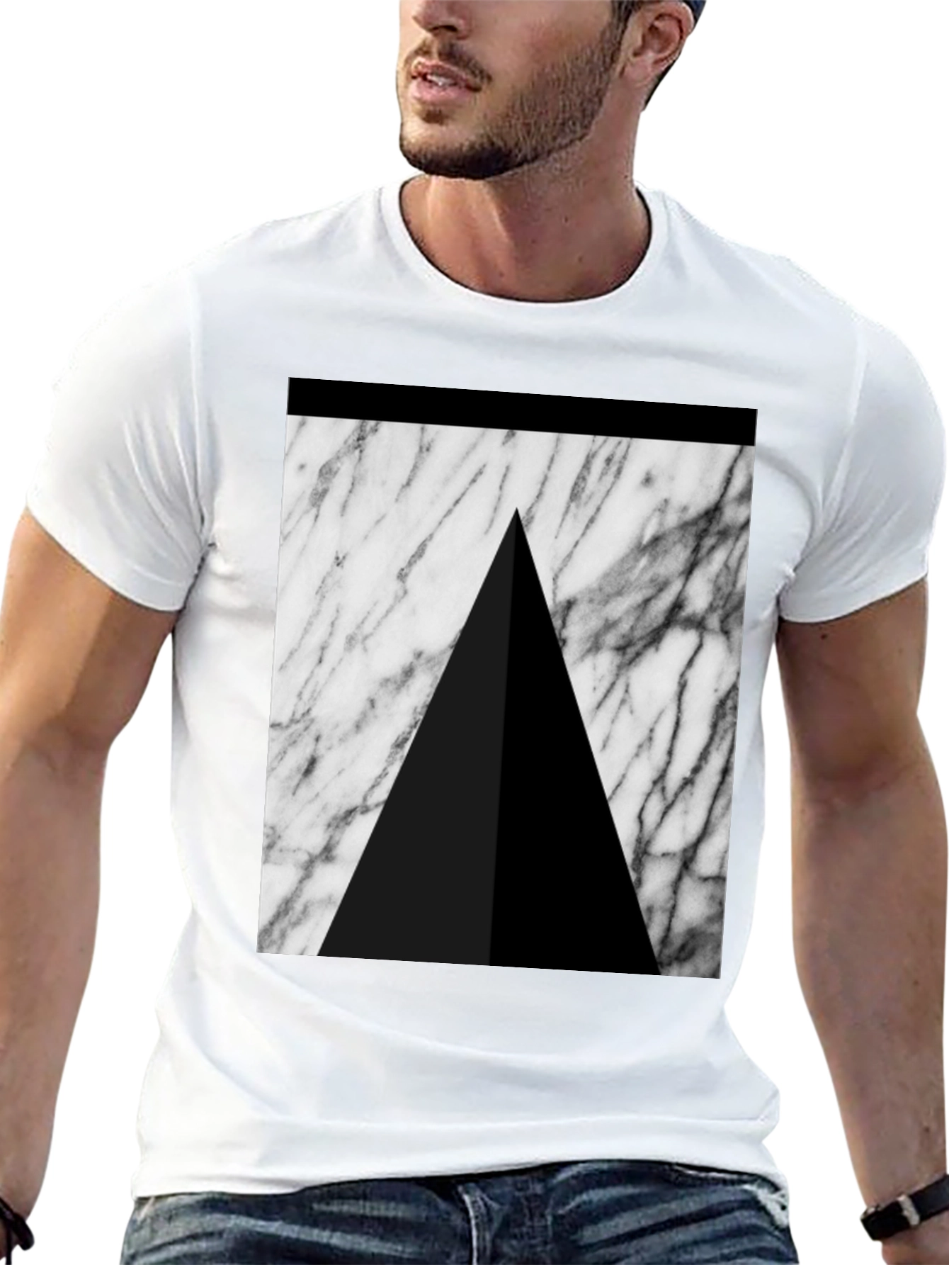 Modern Marble Triangle T-Shirt