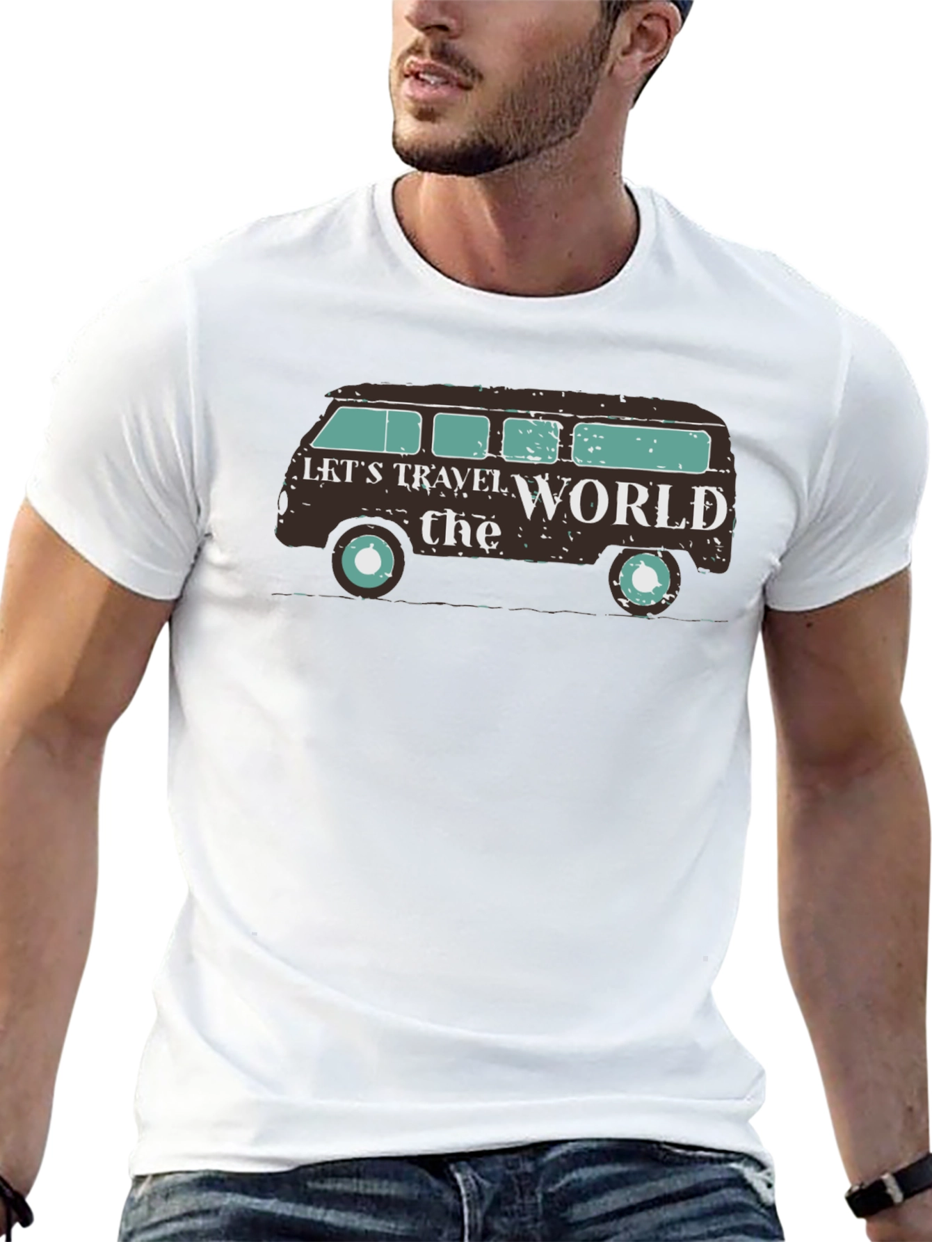Lets Travel the World Graphic T-Shirt