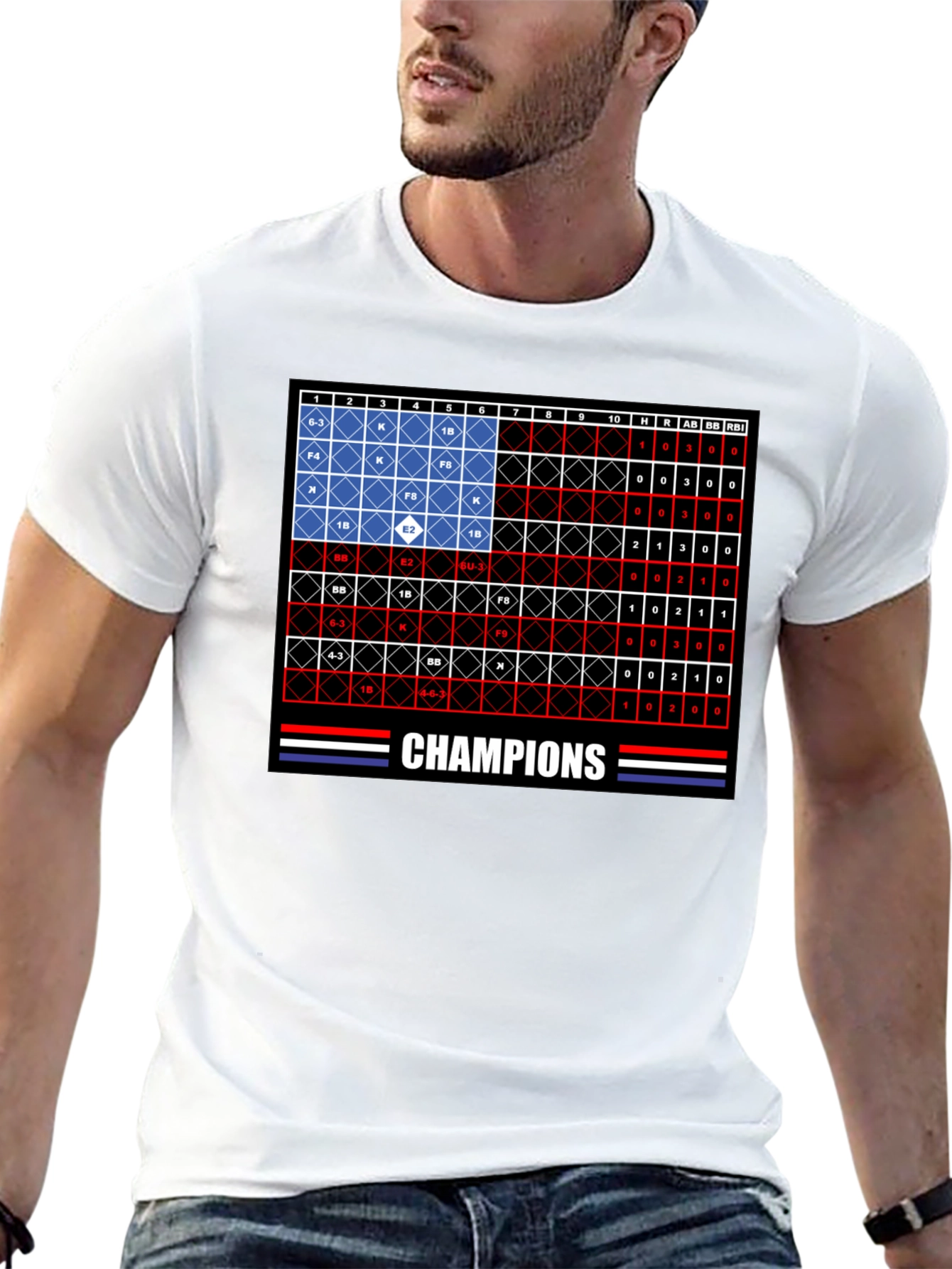Champions Baseball Flag T-Shirt - Team Pride Tee