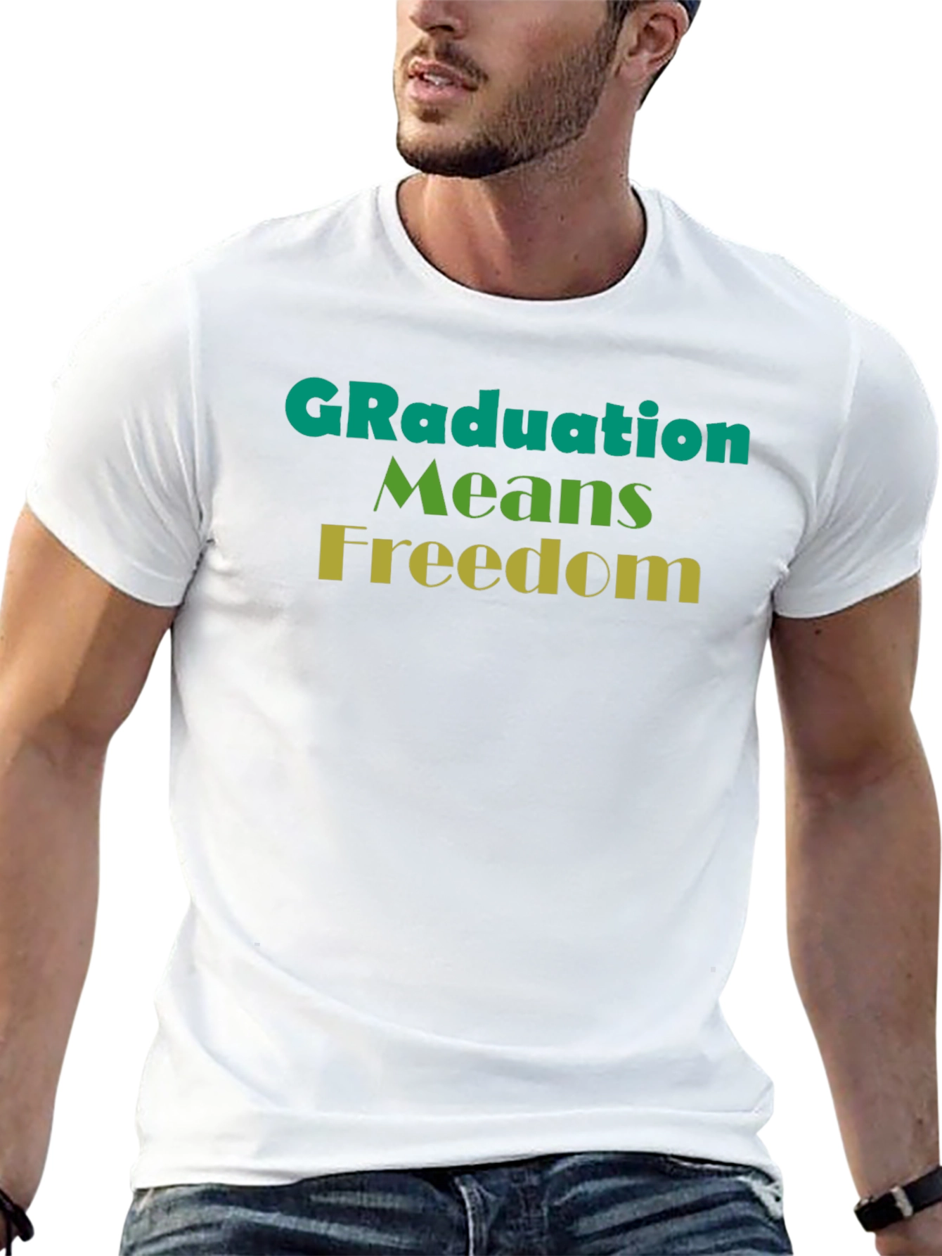 Graduation Means Freedom Graphic Tee - Unisex Black T-Shirt