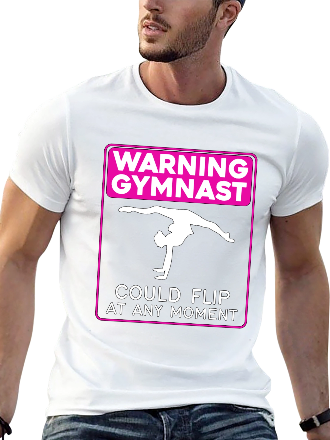 Warning Gymnast Flip T-Shirt
