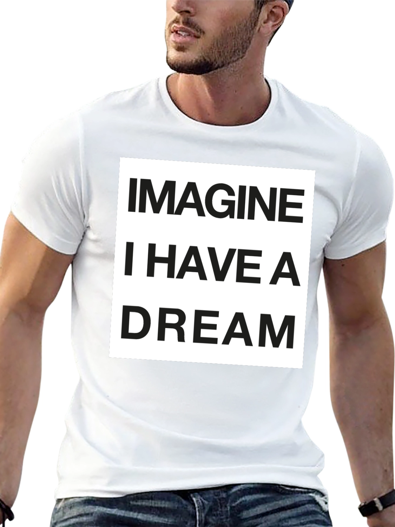 Imagine I Have a Dream Black Graphic T-Shirt