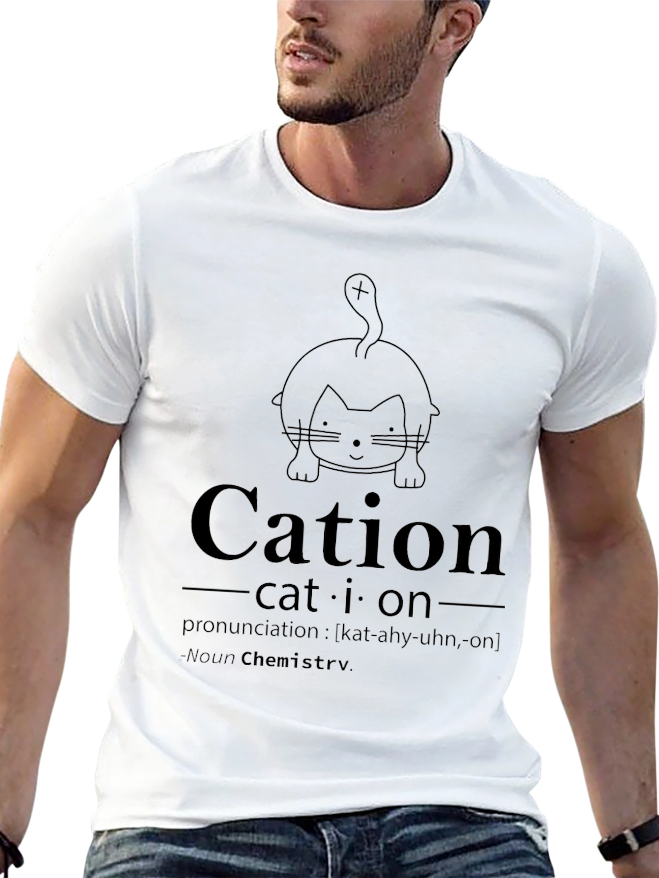 Cation Chemistry Cat Pun T-Shirt