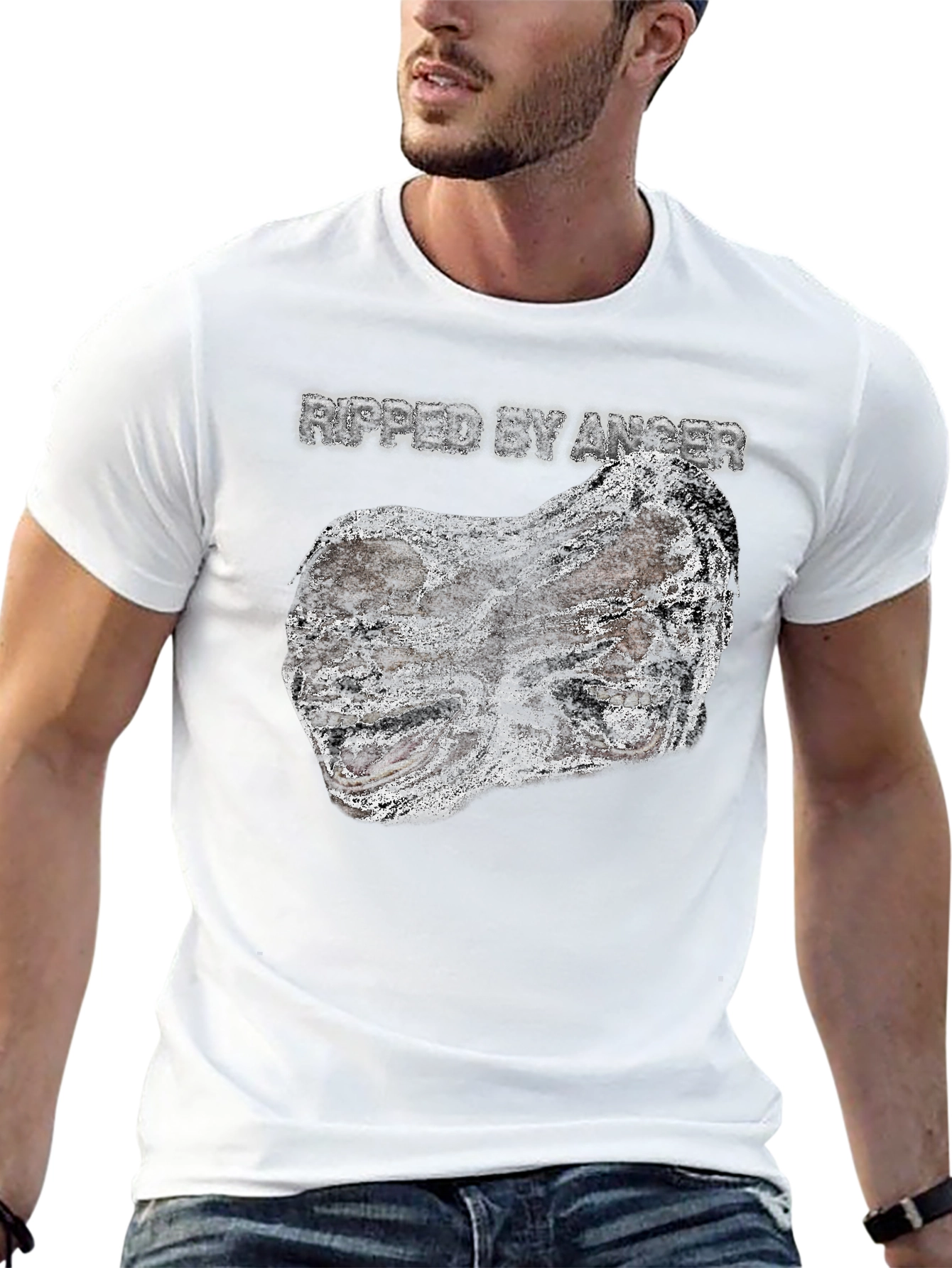 Ripped by Anger Graphic Tee - Black