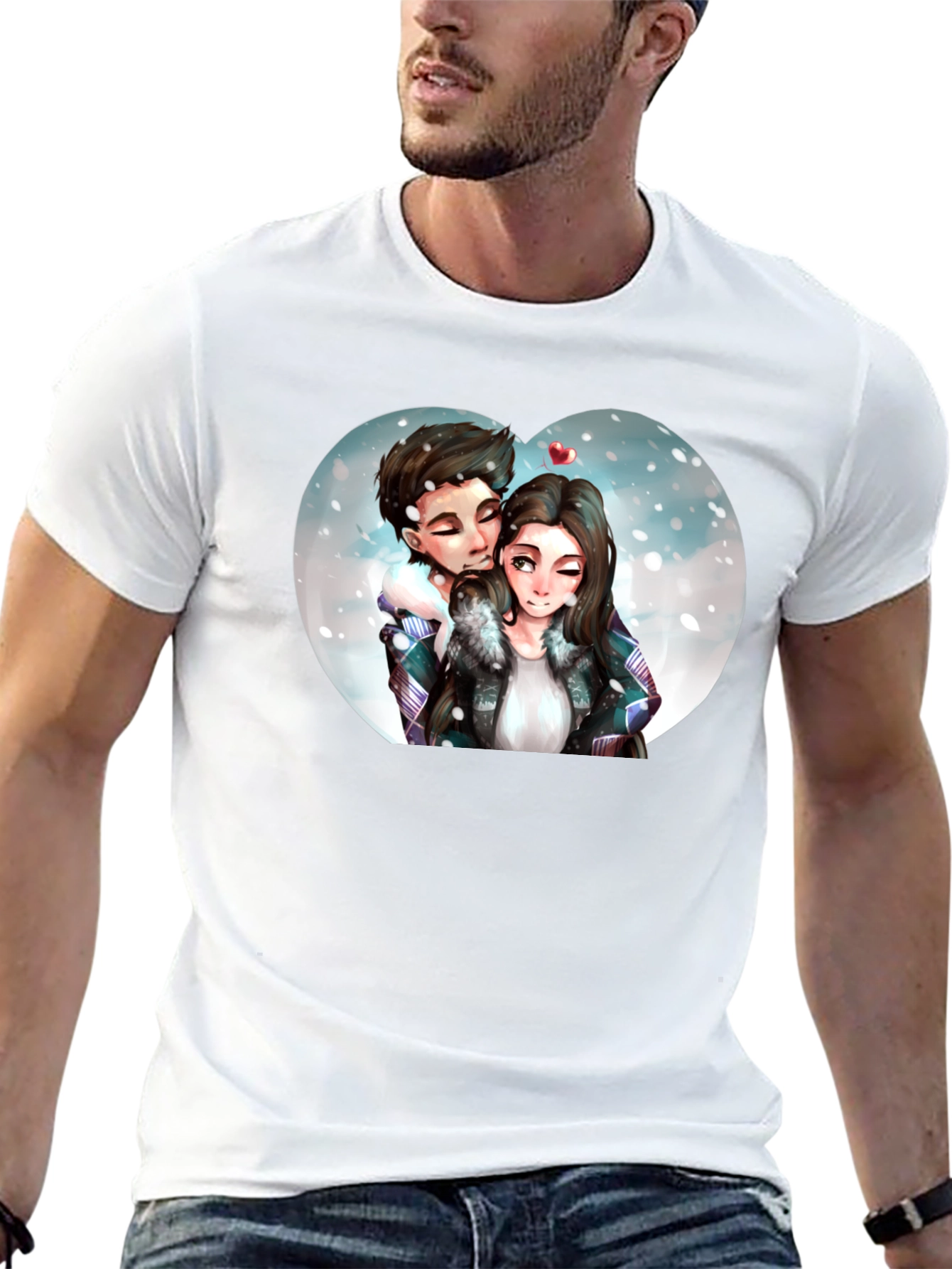 Couple Winter Heart T-Shirt