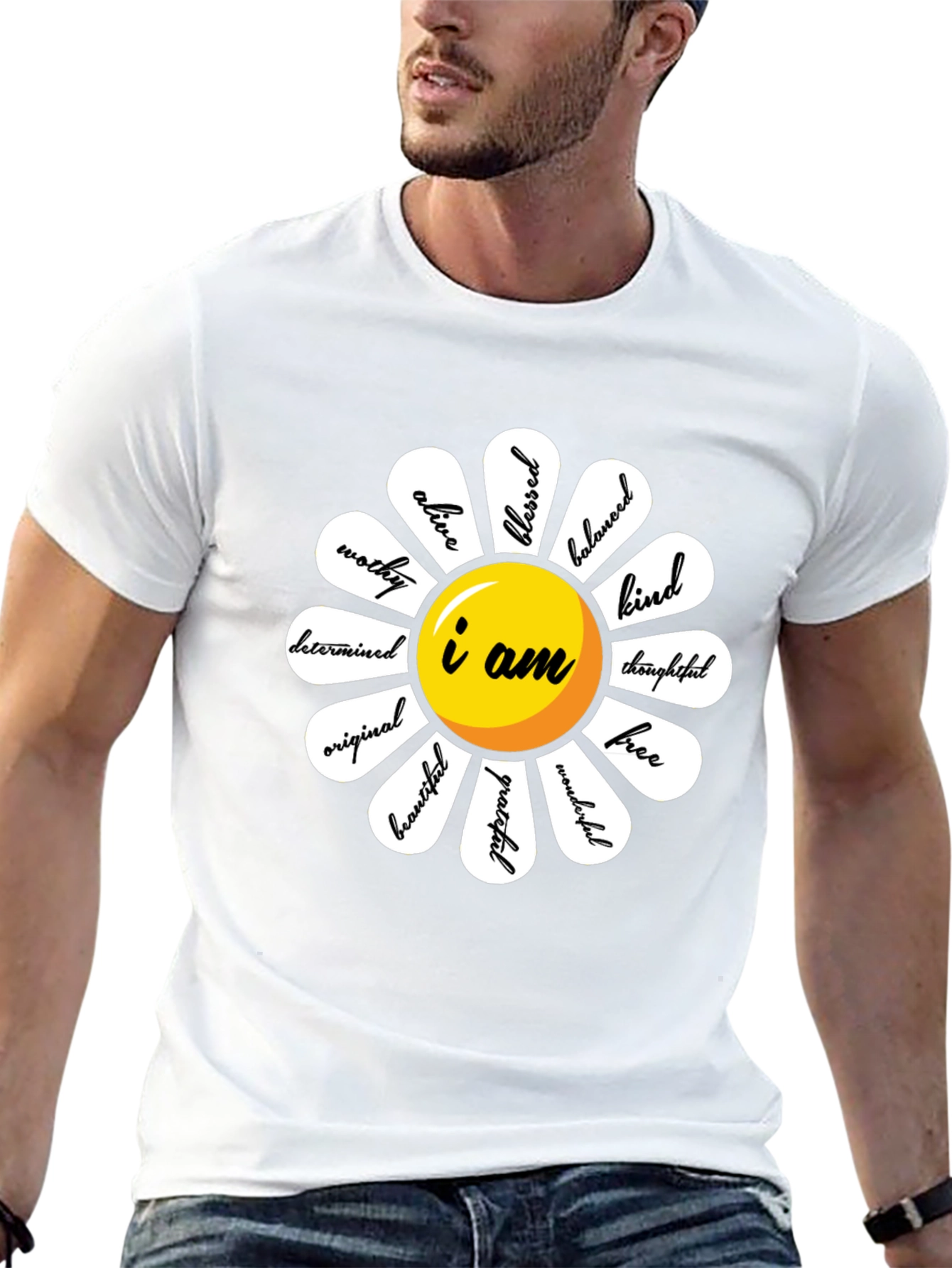I Am Daisy Graphic Tee - Positive Affirmation Shirt