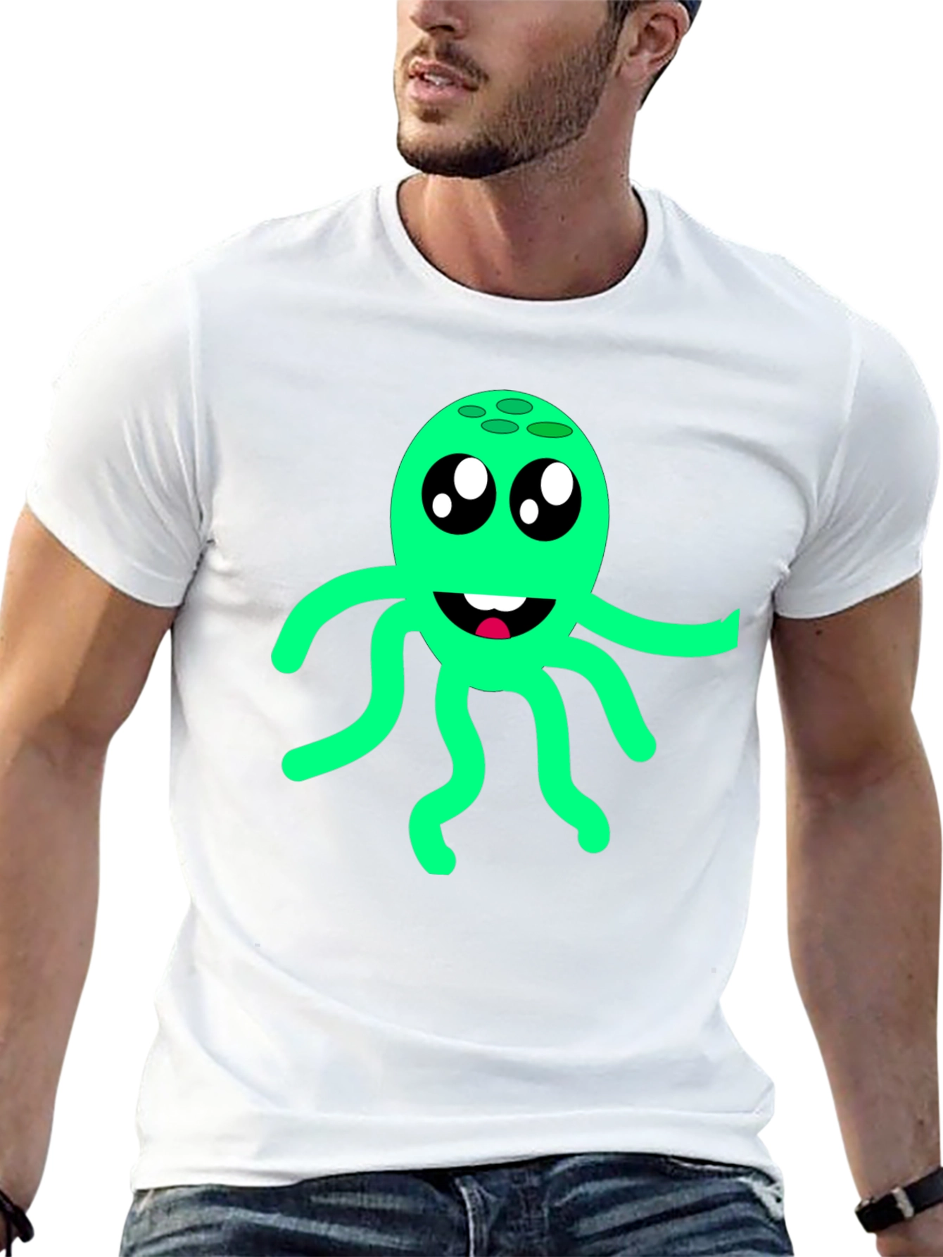 Cute Octopus Graphic Tee - Fun Black T-Shirt