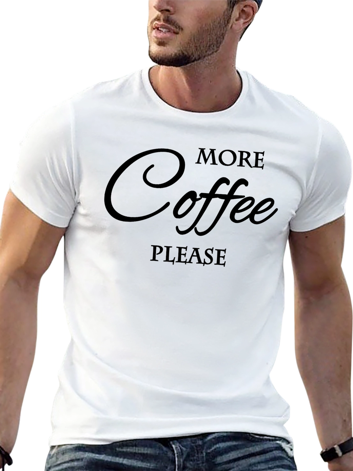 More Coffee Please Black Graphic Tee