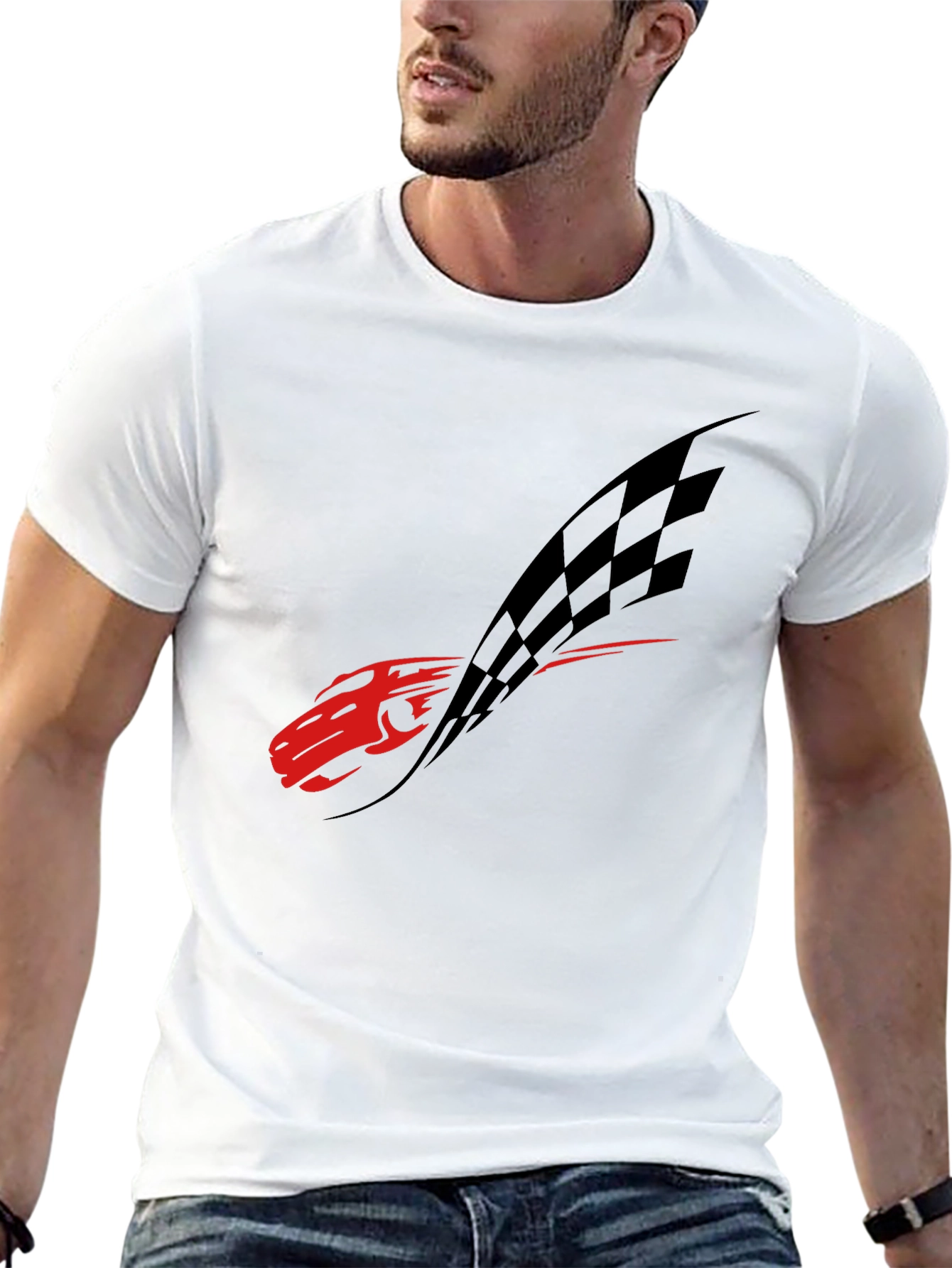 Red Racecar Black Tee