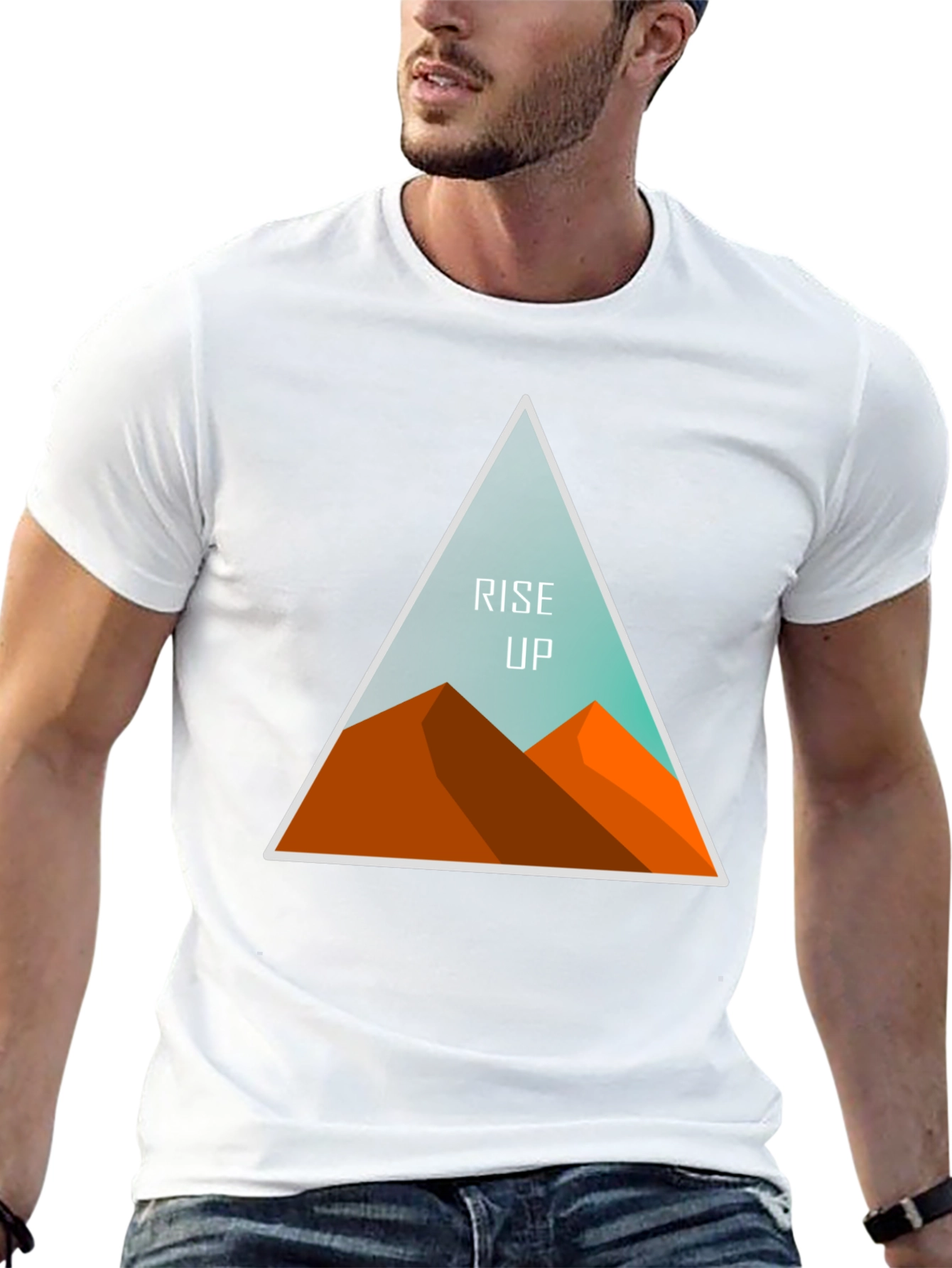 Rise Up Graphic Tee - Black Cotton Blend