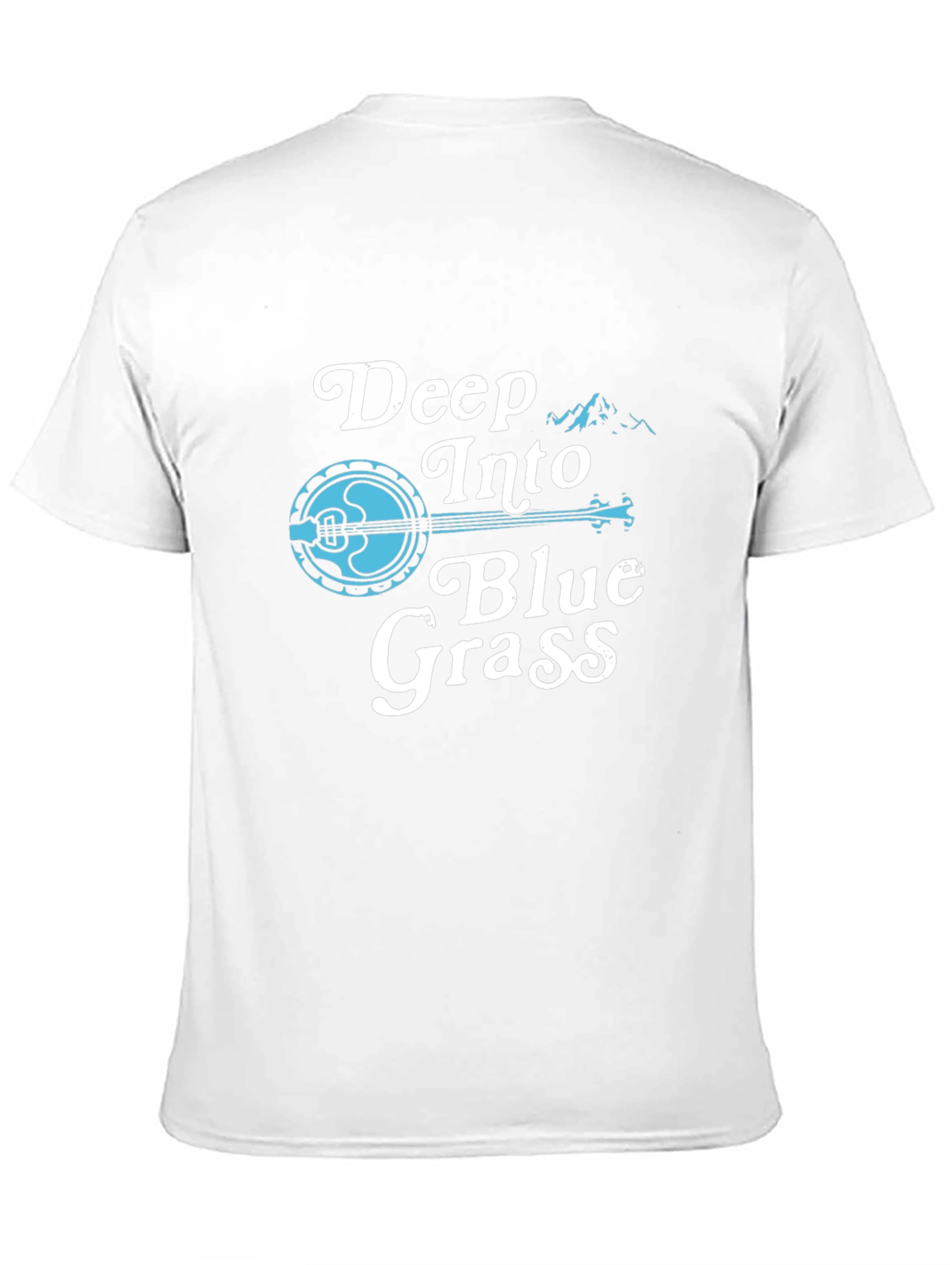 Deep Into Blue Grass Tee - Banjo Music T-Shirt