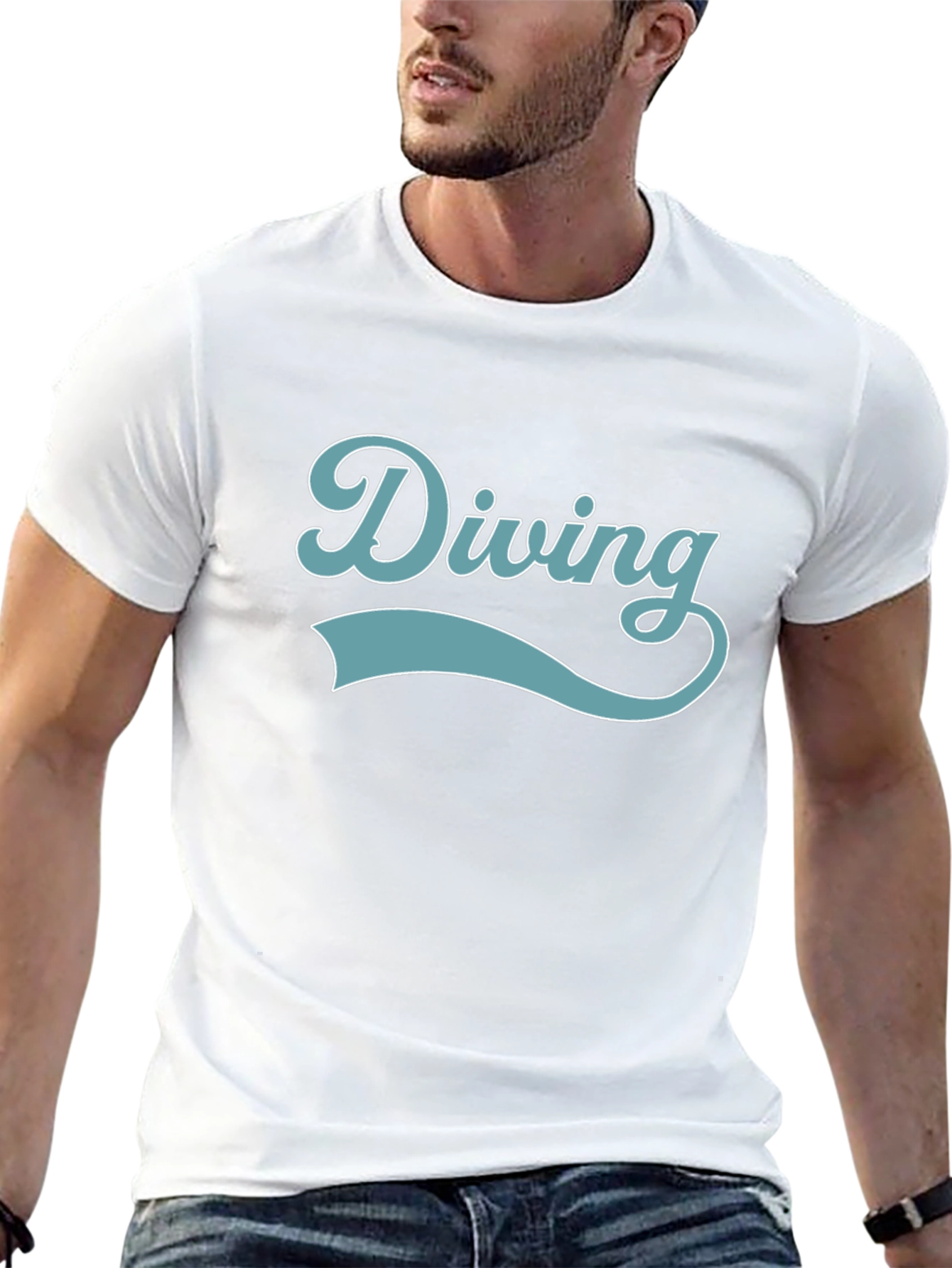 Diving Graphic T-Shirt - Retro Style