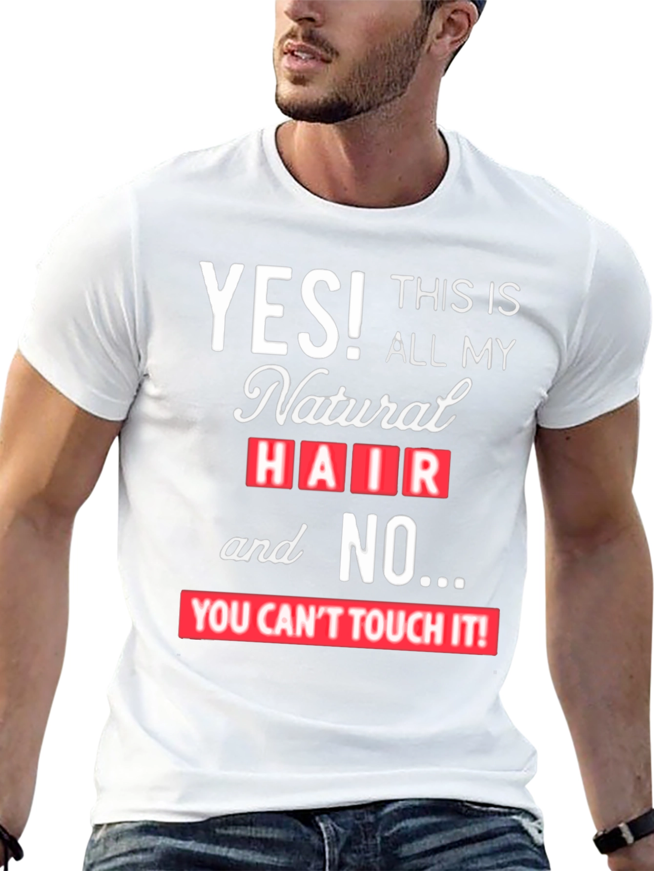 Natural Hair Statement Tee - YES! Dont Touch!