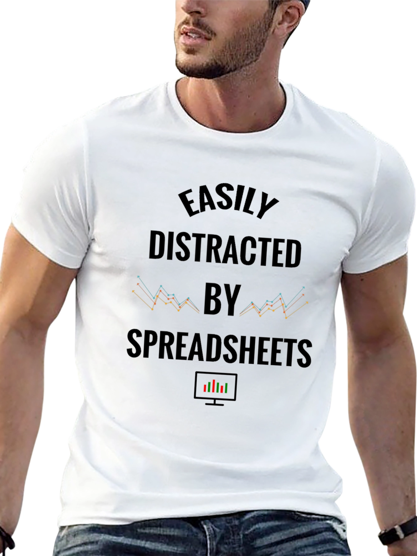 Easily Distracted By Spreadsheets Graphic T-Shirt