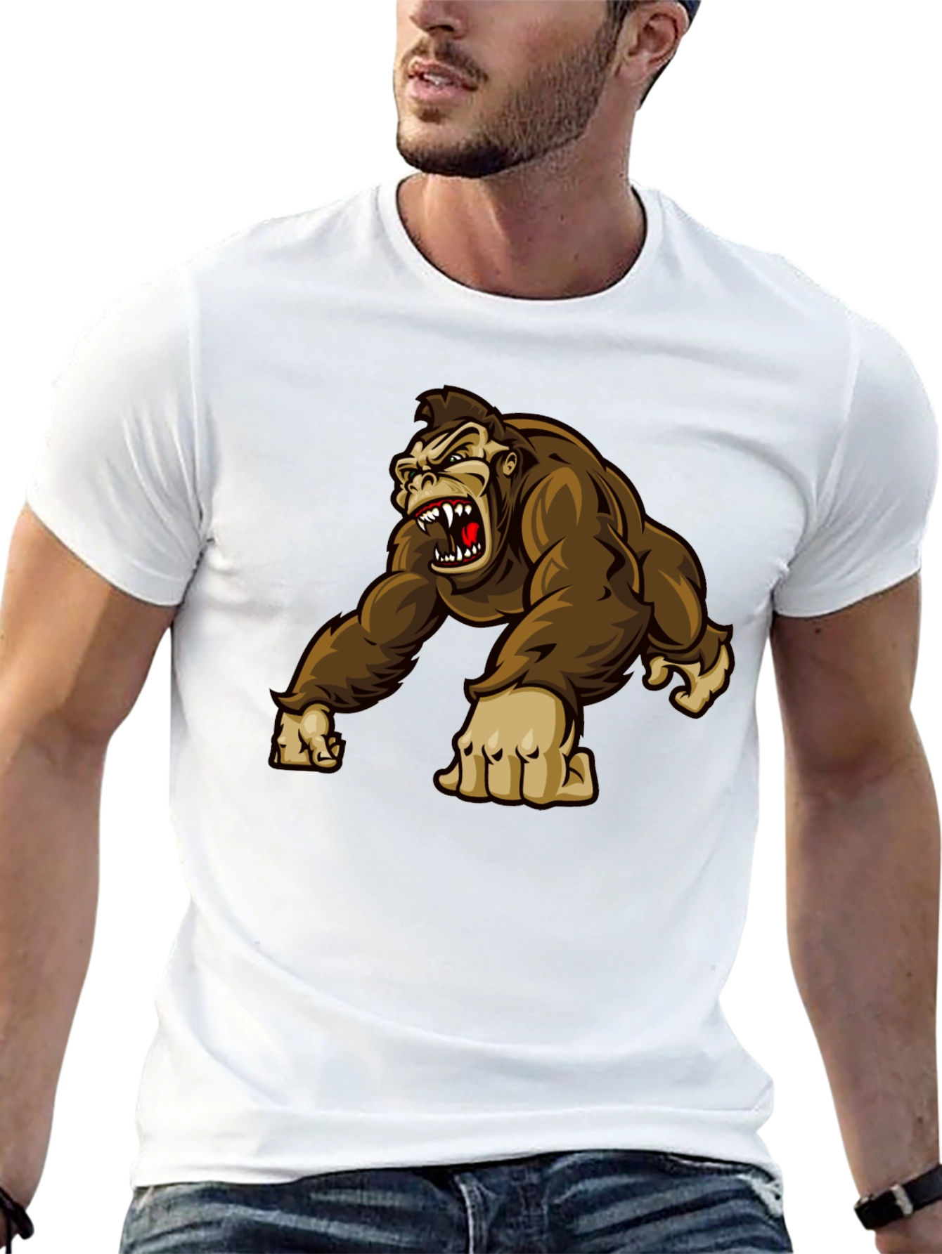 Angry Gorilla Graphic Tee - Black T-Shirt