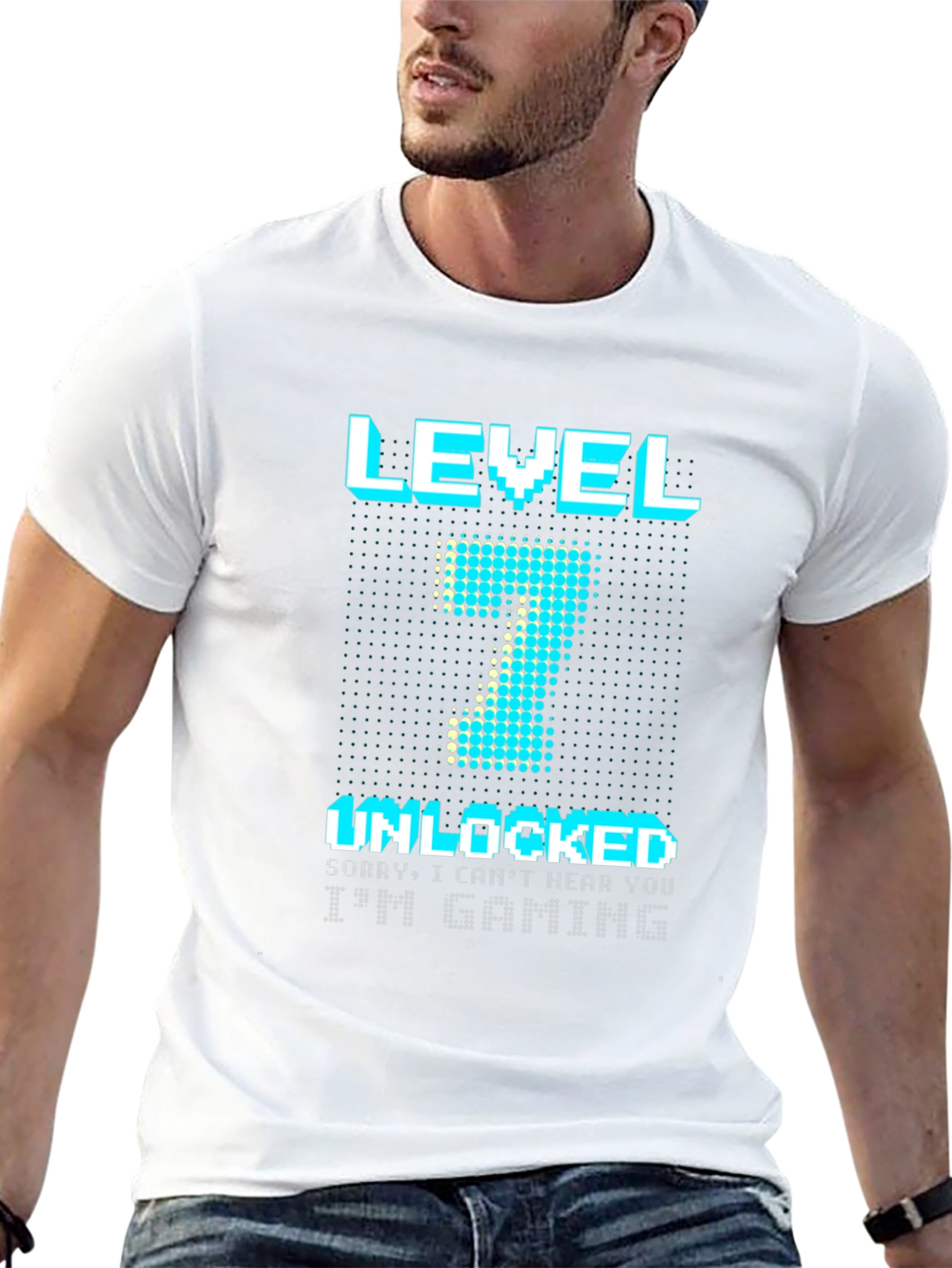 Level 7 Unlocked Gaming T-Shirt - Black