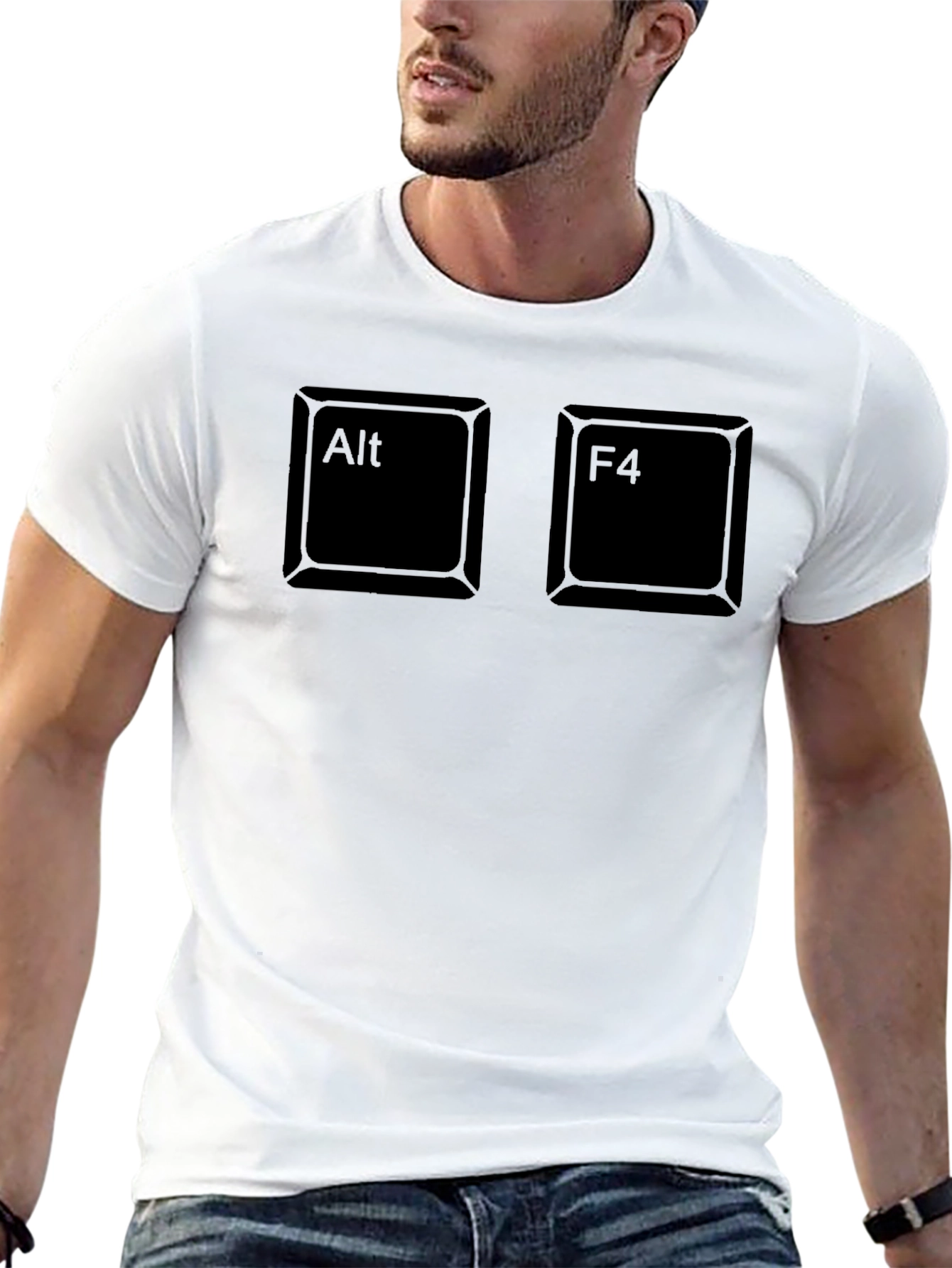 Alt+F4 Black T-Shirt - Shut Down in Style
