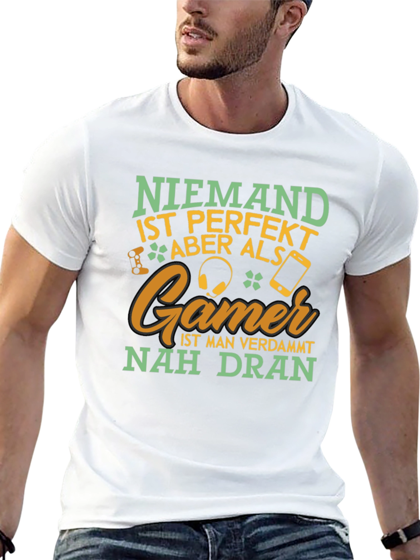 Gamer T-Shirt: Niemand Ist Perfekt Aber Als Gamer