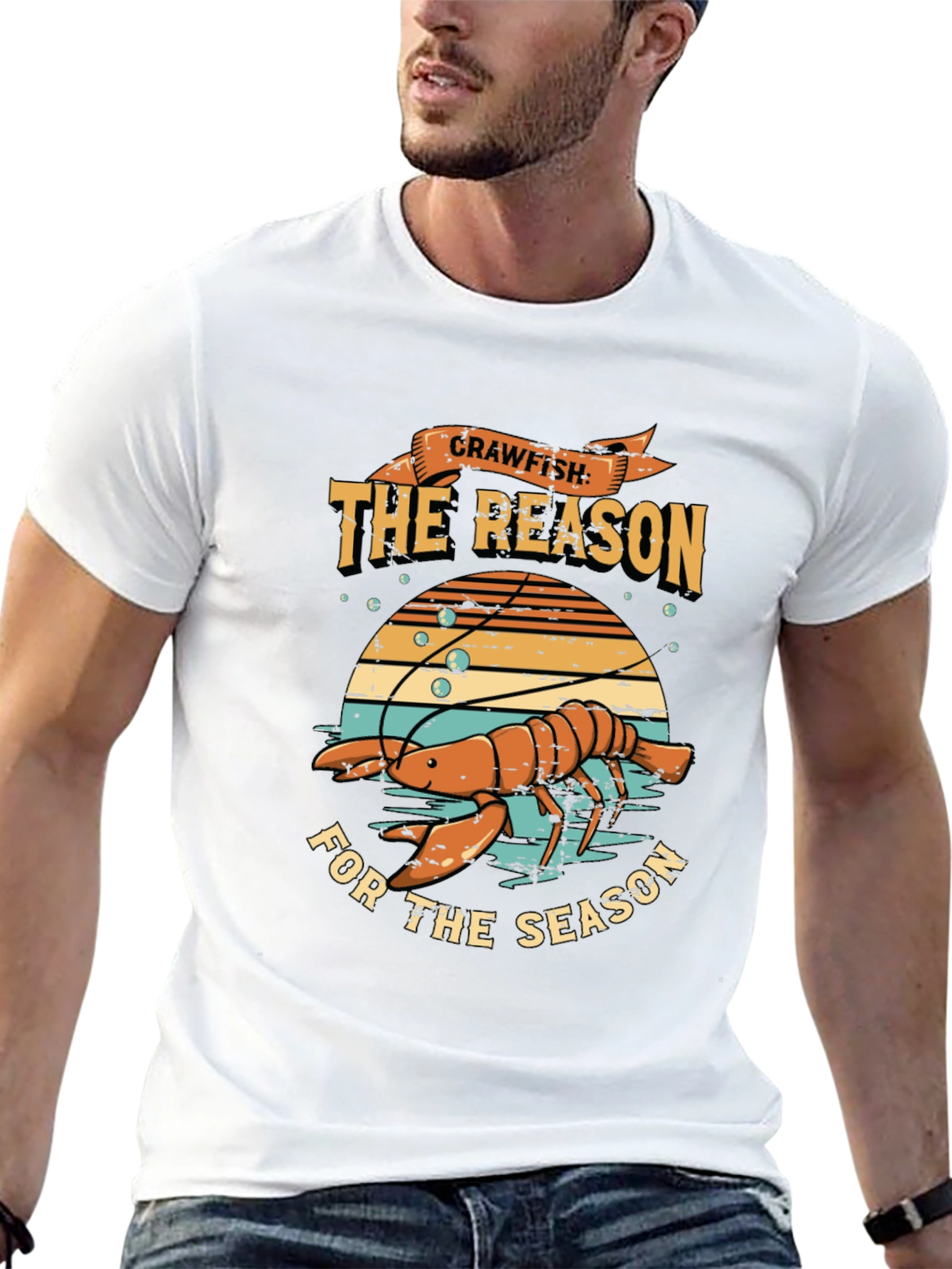 Crawfish The Reason For The Season Graphic T-Shirt