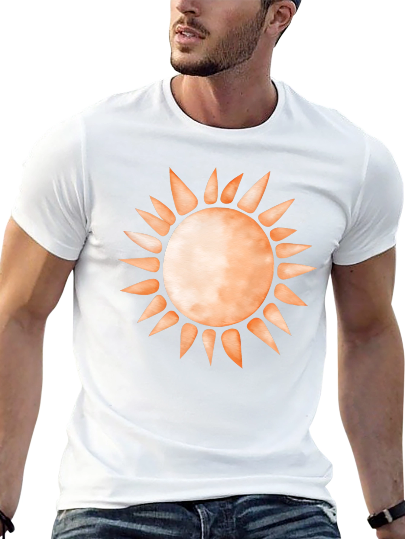 Sun Graphic Tee - Black Cotton Blend