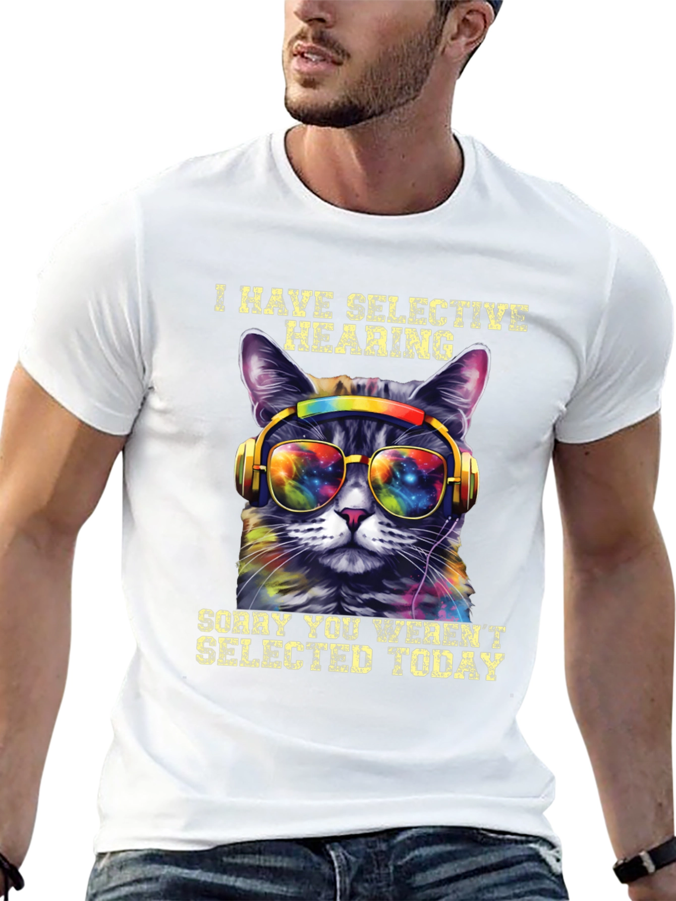 Selective Hearing Cat T-Shirt