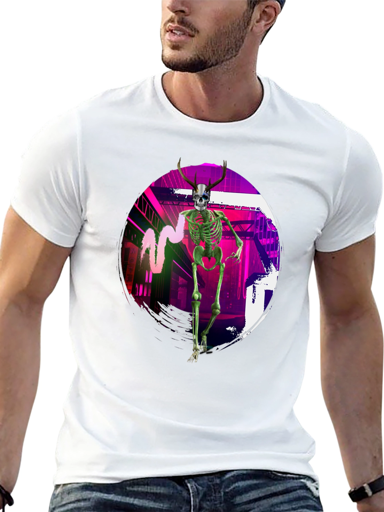 Skeleton Graphic T-Shirt - Unique Streetwear Design