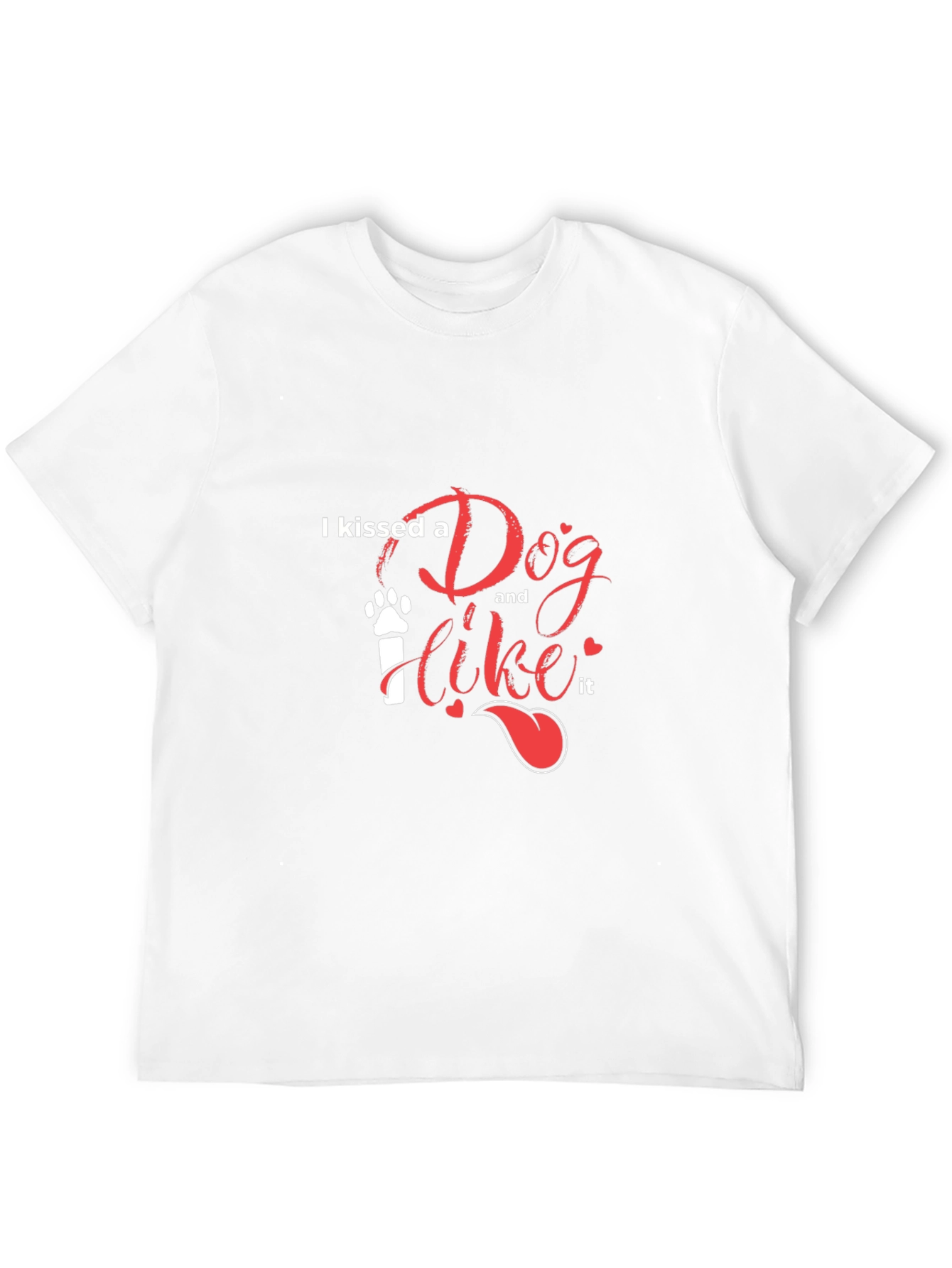 I Kissed A Dog T-Shirt - Casual Black Tee
