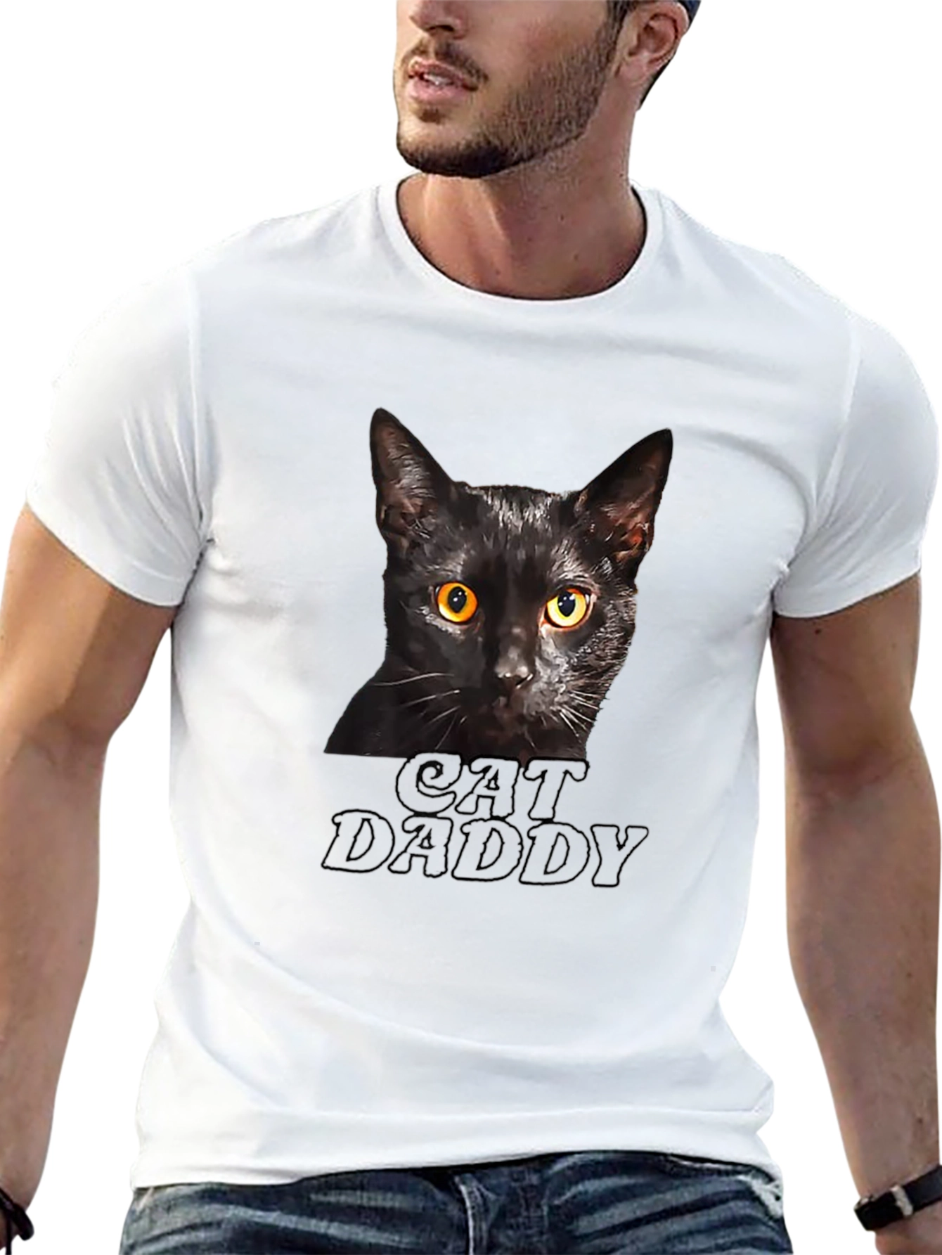 Cat Daddy T-Shirt - Black Cat Lover Tee