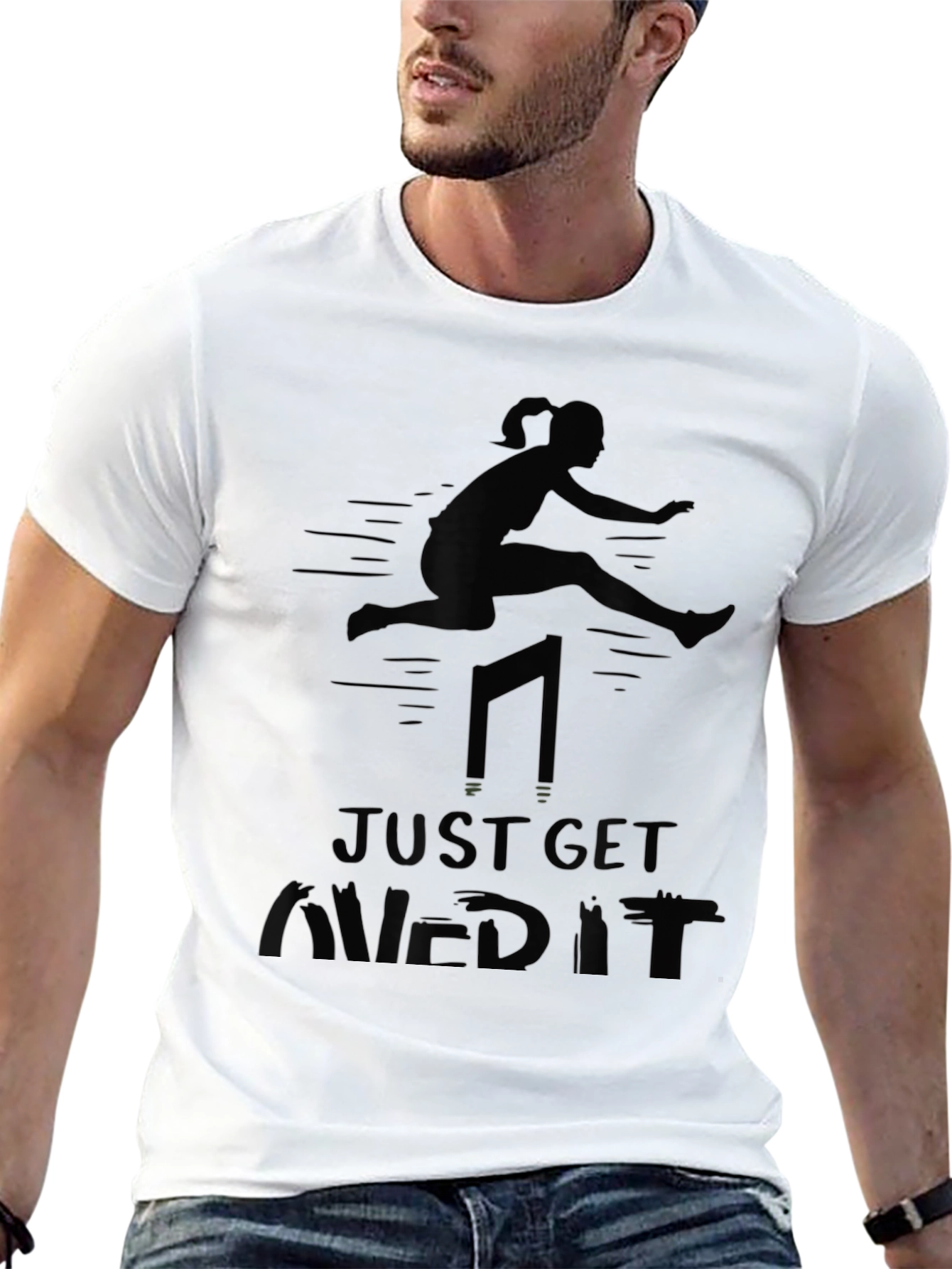 Just Get Hurdled It T-Shirt Black Athletic Tee