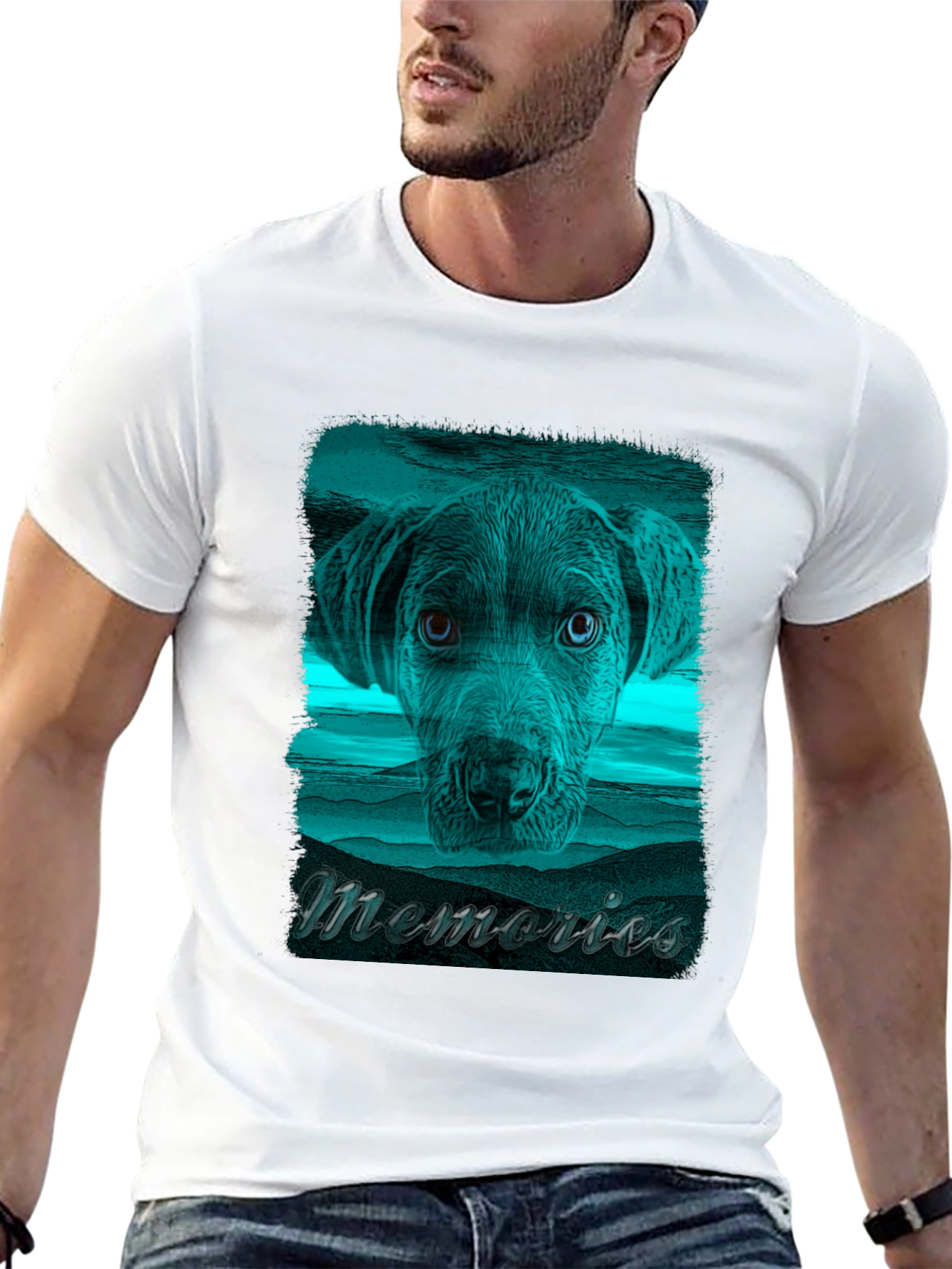 Memories Dog Graphic Tee - Stylish Comfort