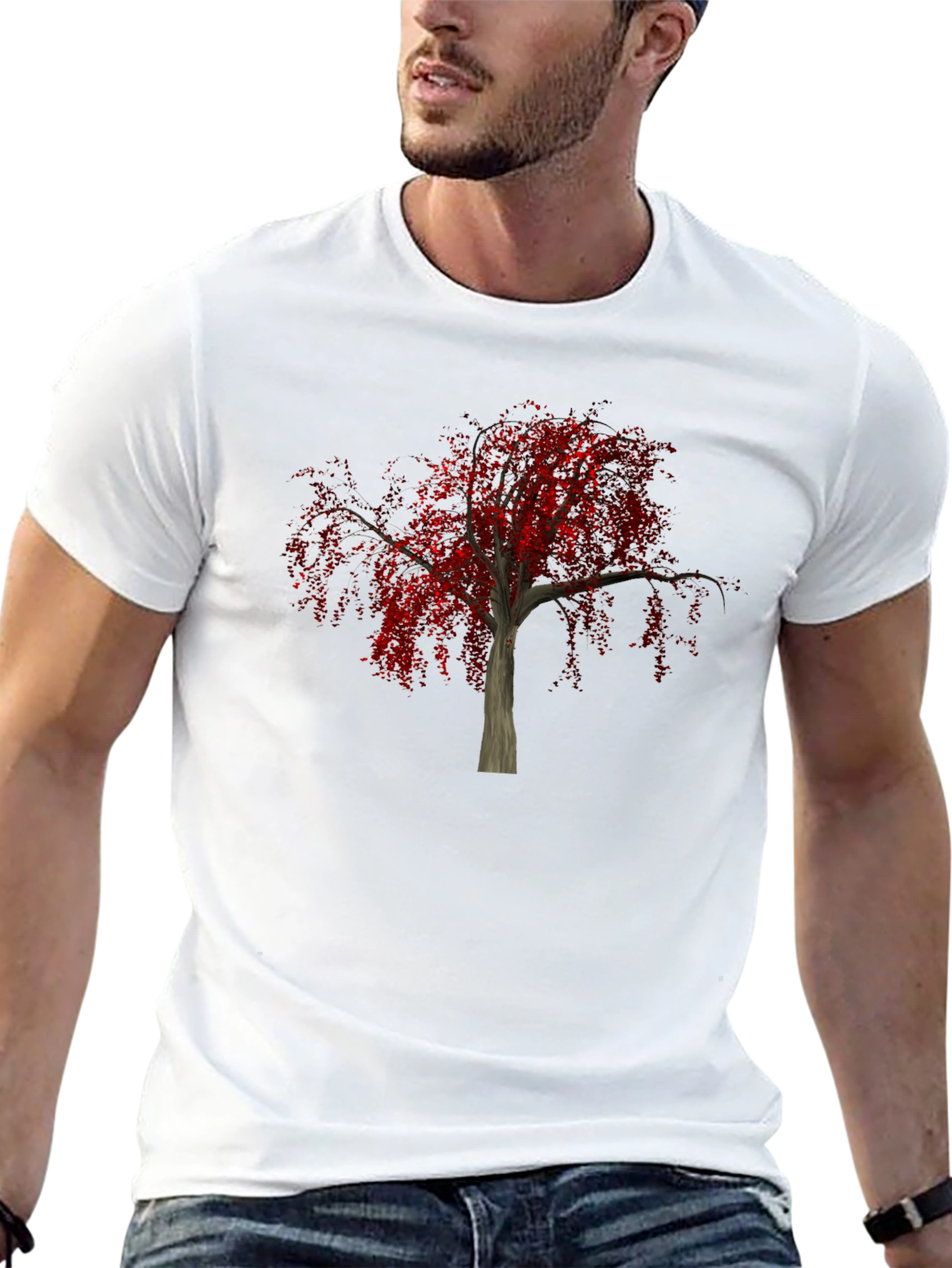 Autumn Tree Graphic T-Shirt - Black