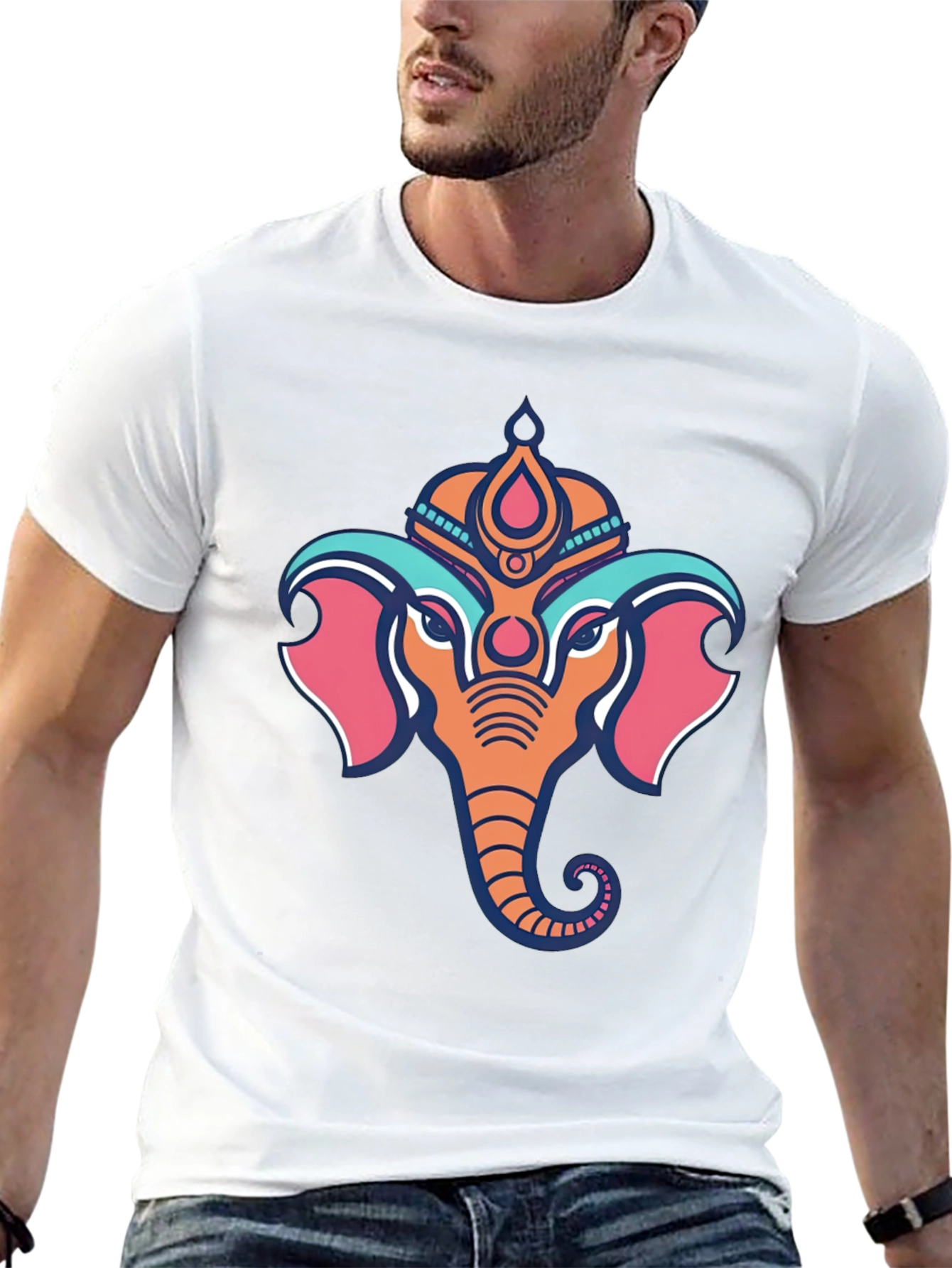 Ganesh Graphic Tee - Black Cotton T-Shirt