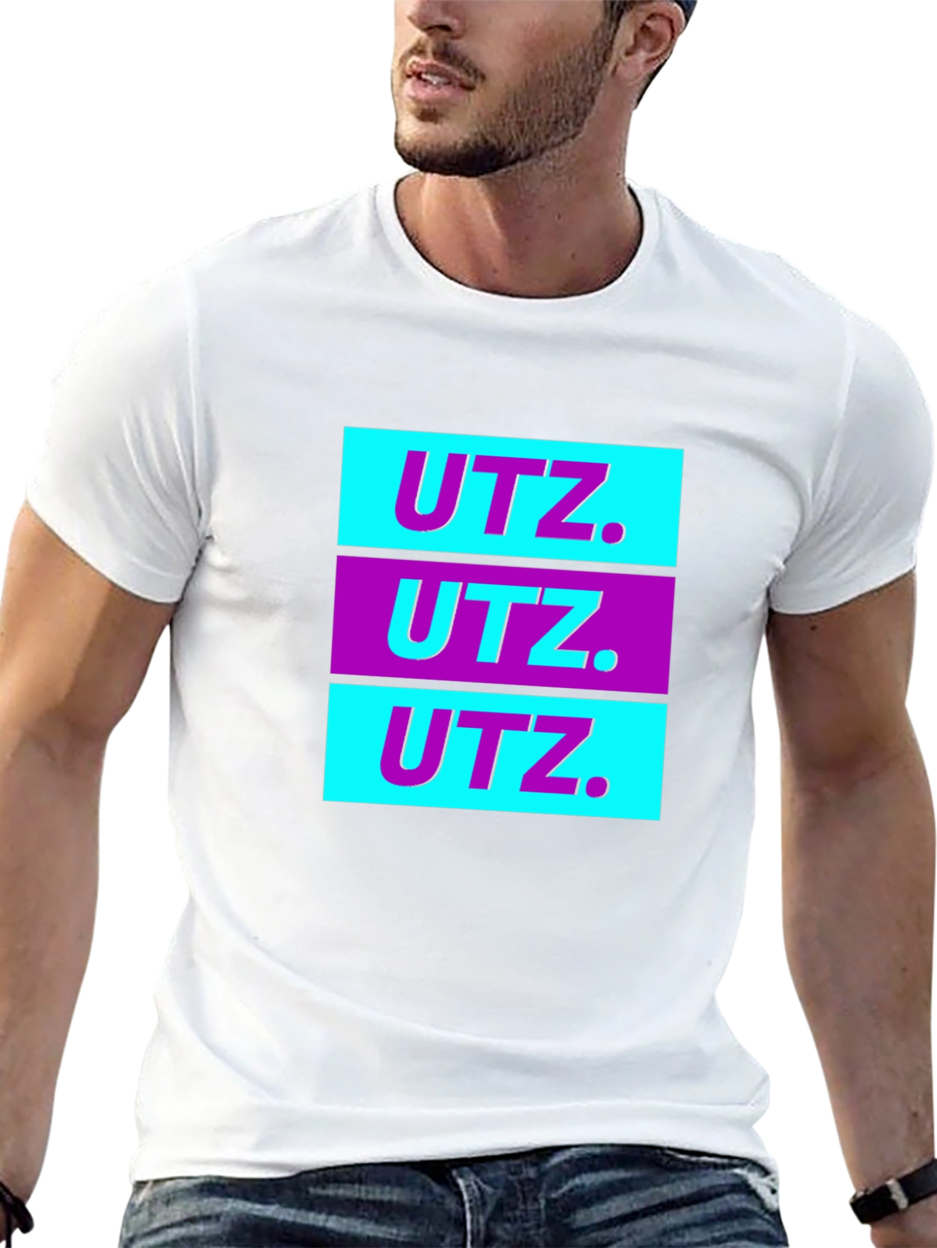 Retro UTZ Graphic Tee - Black Cotton Blend