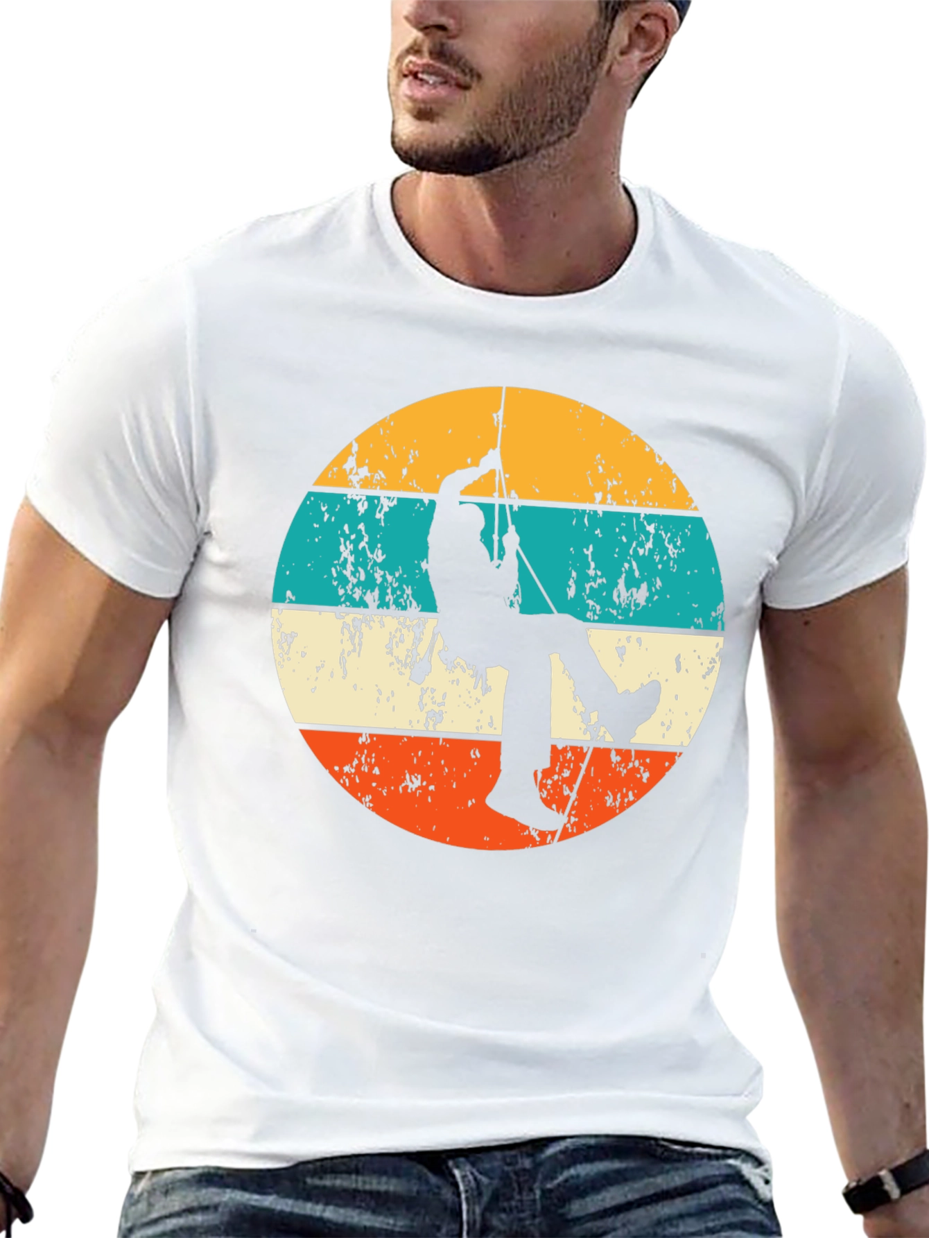 Retro Rock Climbing T-Shirt - Adventure Apparel