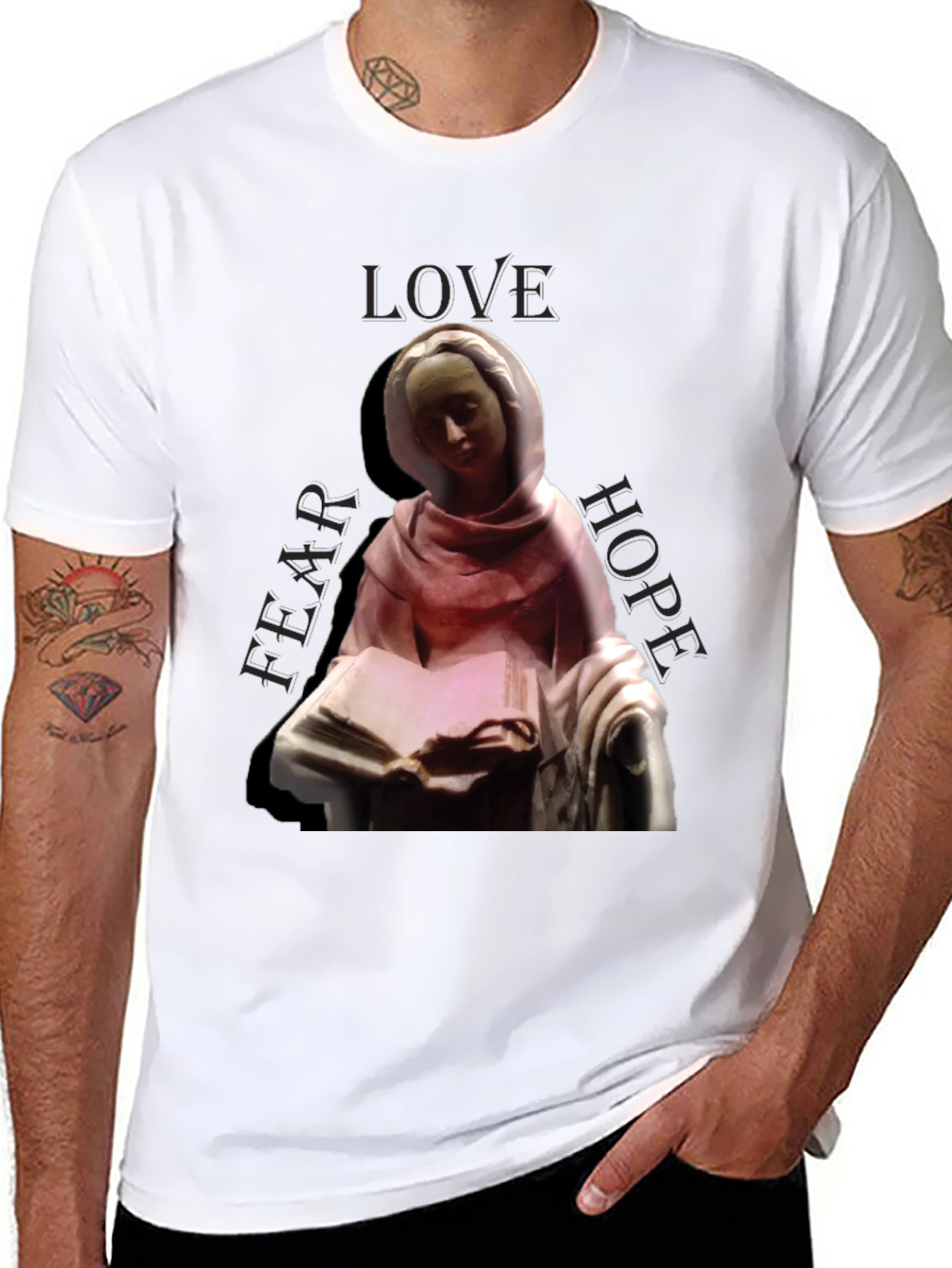 Madonna Love Hope Fear Graphic T-Shirt