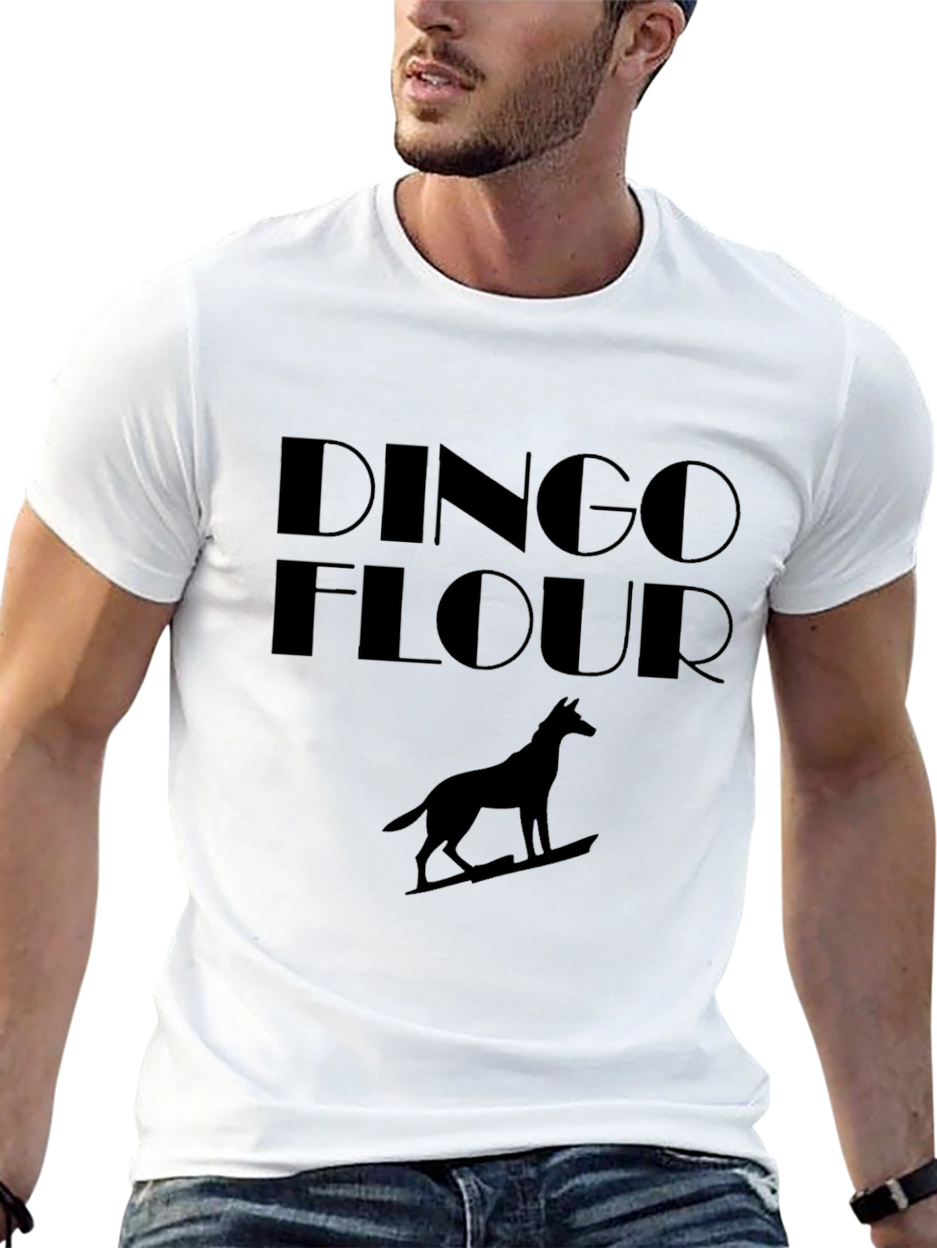 Dingo Flour T-Shirt - Dog Silhouette Graphic Tee