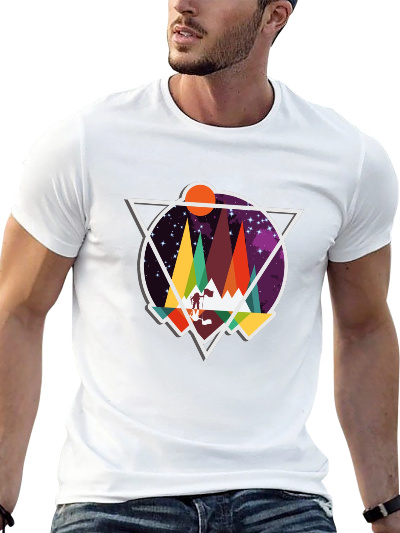 Geometric Mountain Adventure T-Shirt