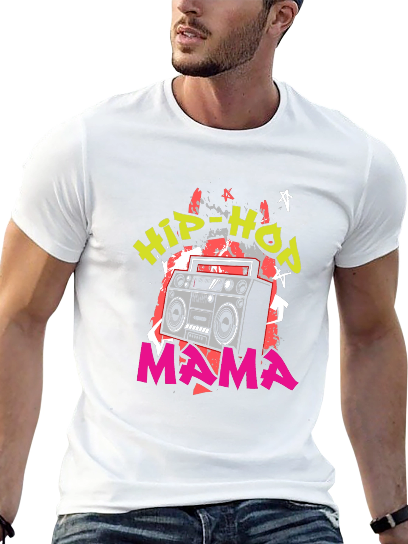 Hip-Hop Mama Boombox Graphic Tee