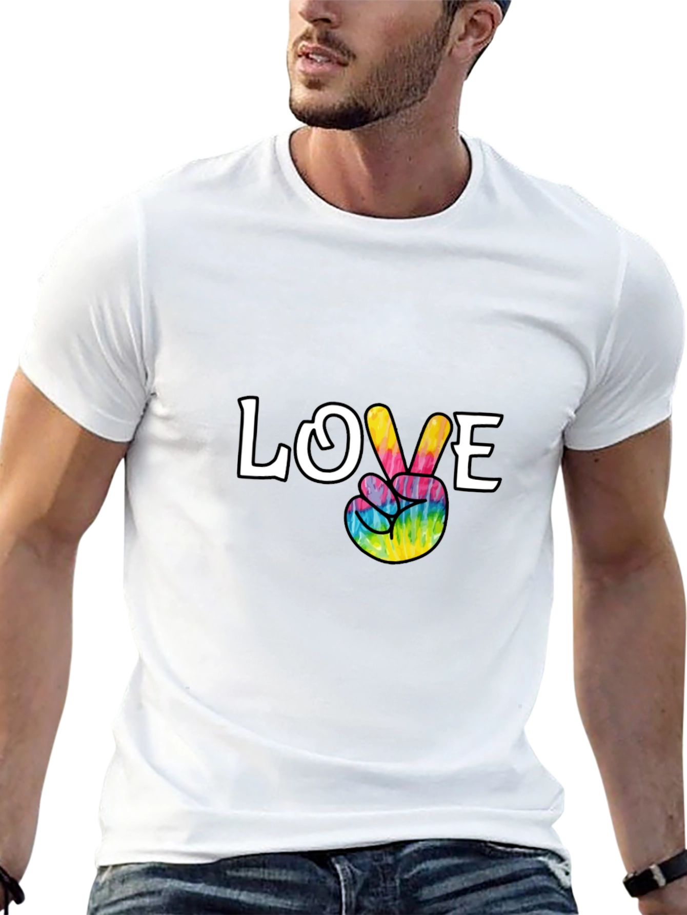 Love Peace Tie Dye Graphic T-Shirt