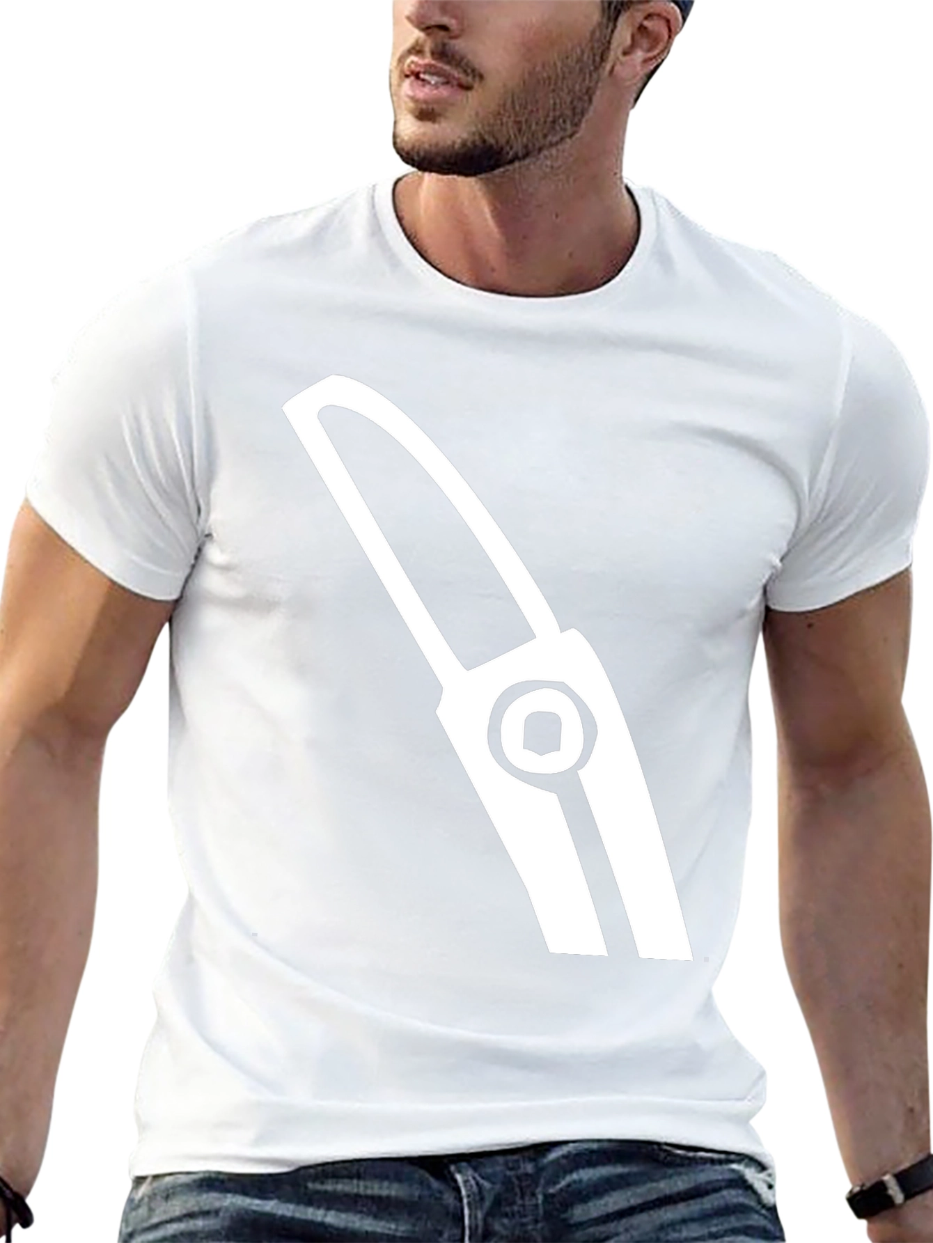 Modern Graphic Tee - Abstract Tool Design