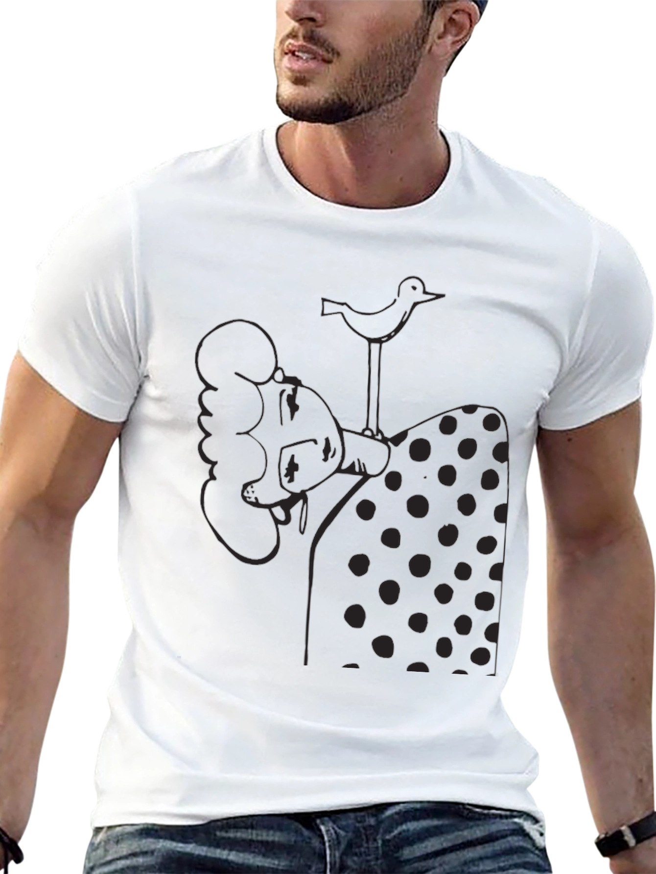 Unique Graphic T-Shirt - Quirky Bird Art