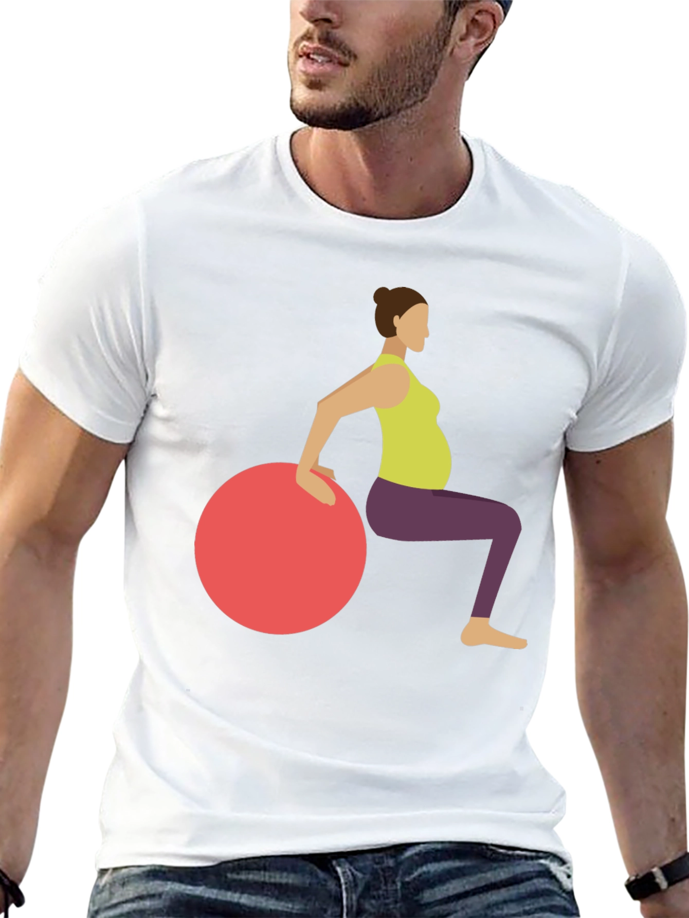 Yoga Pregnancy Shirt - Maternity Fitness Tee