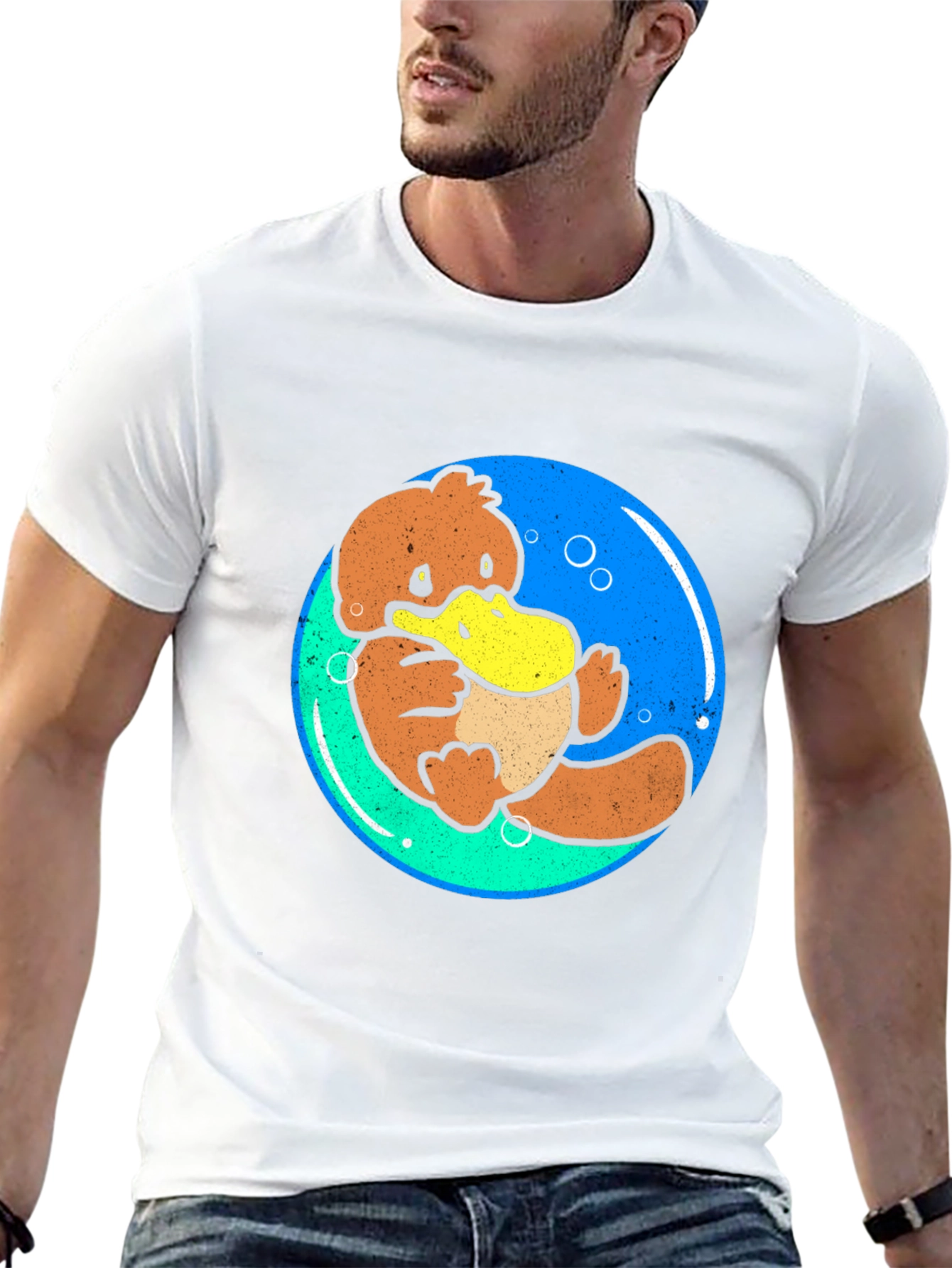 Psyduck Bubble T-Shirt - Black Cotton Tee