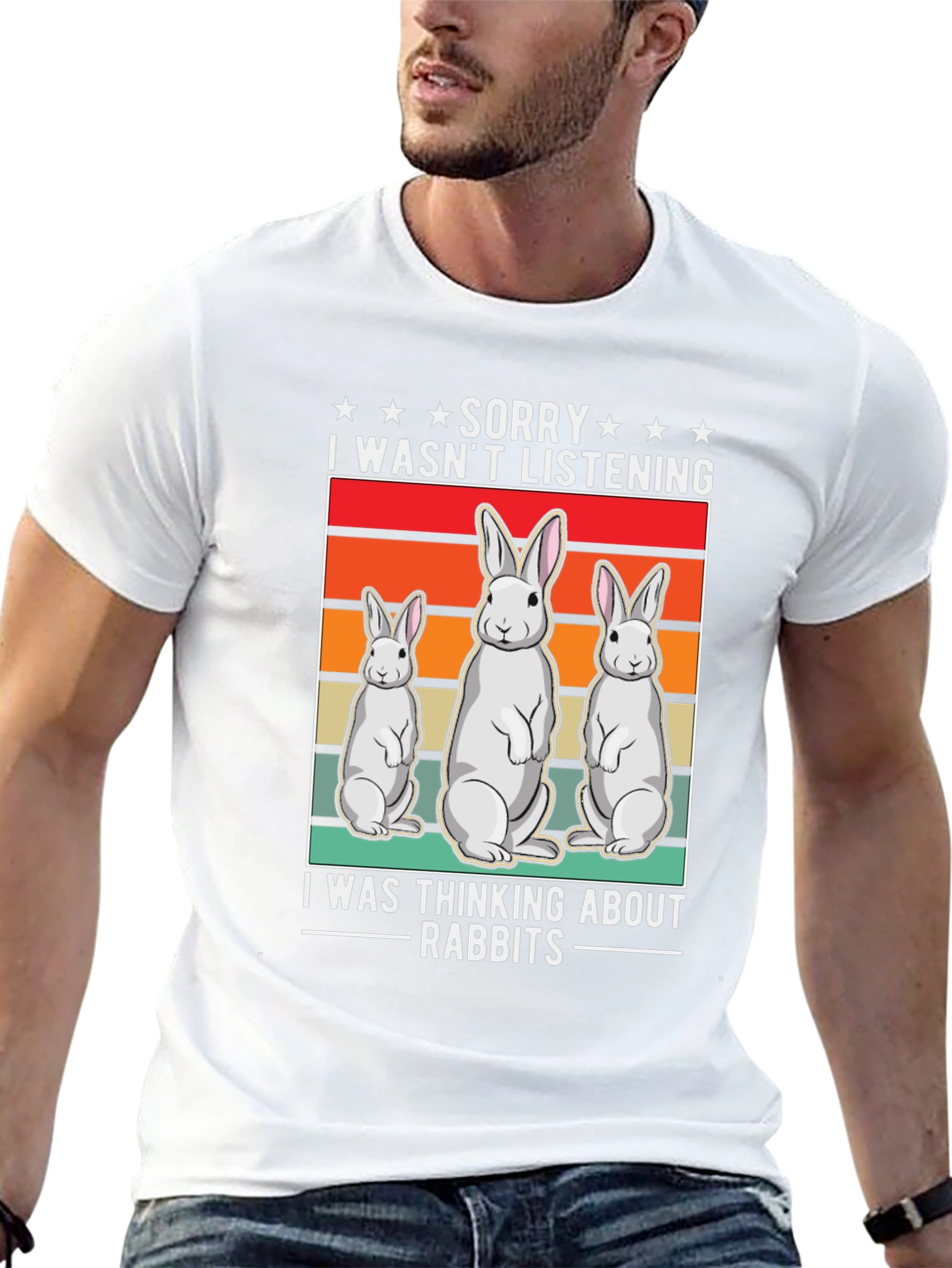 Rabbit T-Shirt: Sorry Thinking About Rabbits