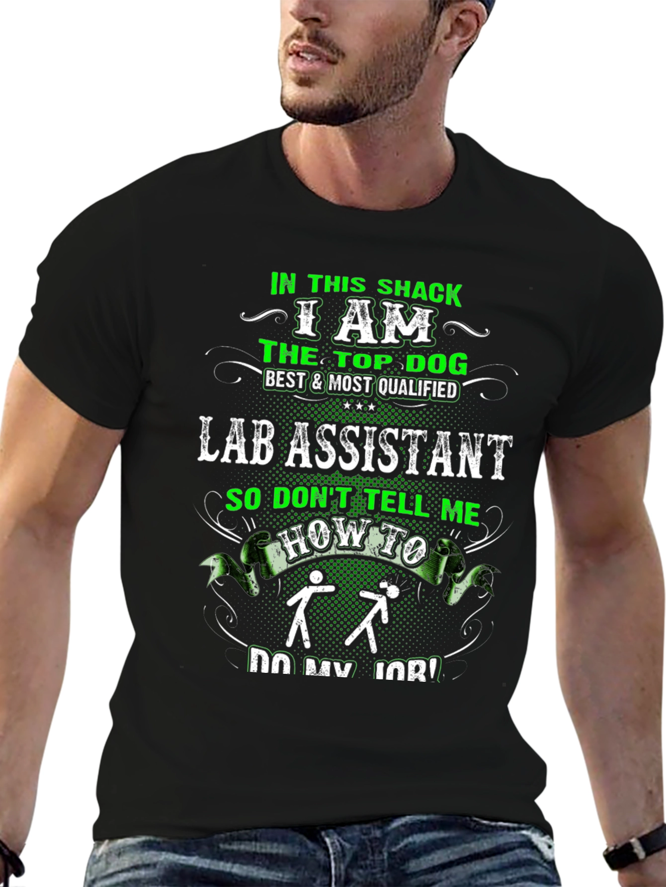 Funny Lab Assistant T-Shirt - Top Dog Design