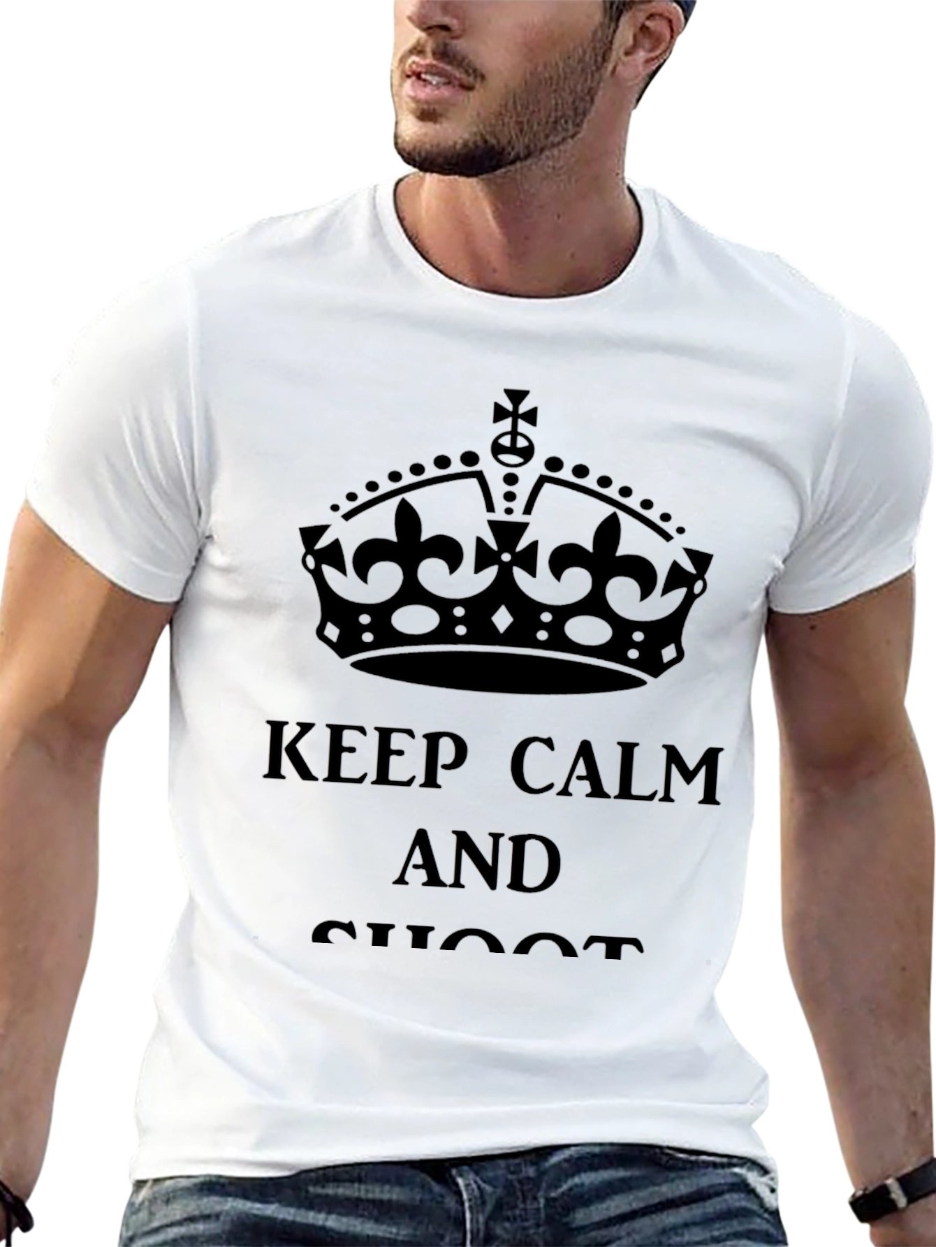 Keep Calm and Shoot Black T-Shirt