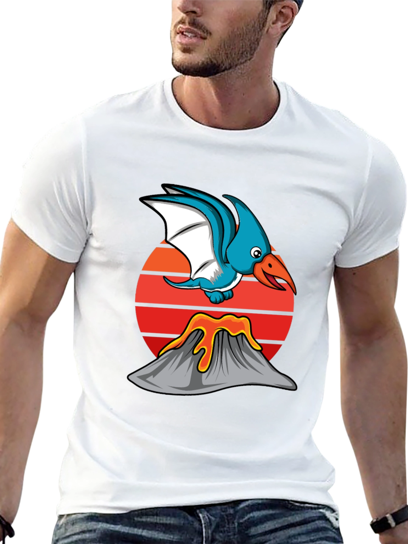 Dino Volcano Graphic Tee