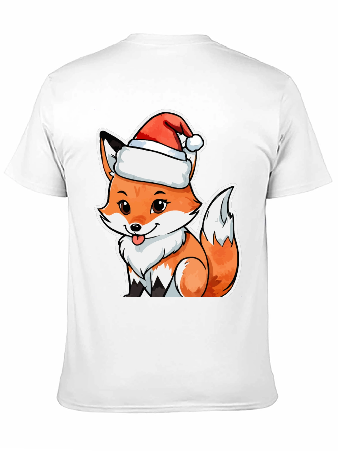 Festive Fox Tee - Cute Christmas Style