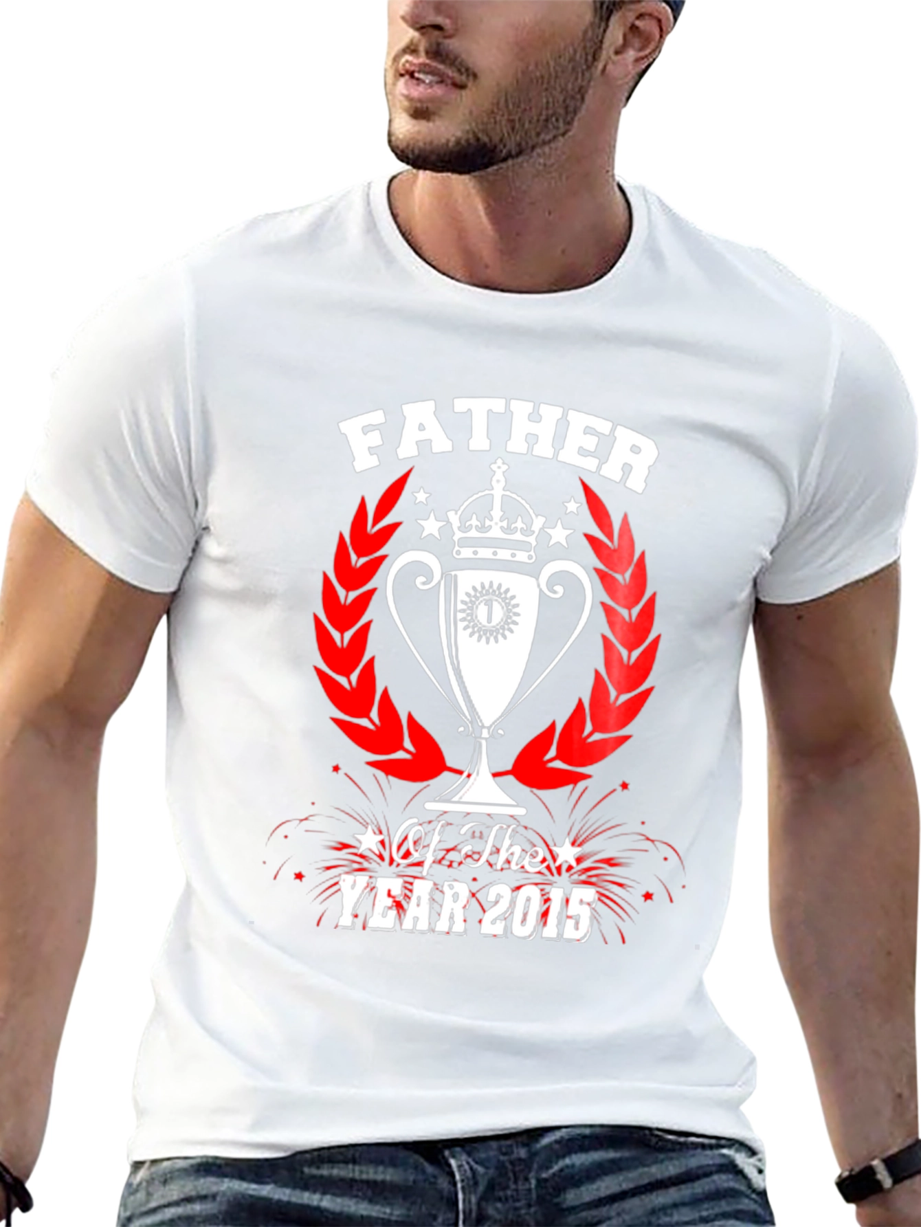 Father of the Year 2015 Graphic Tee - Black